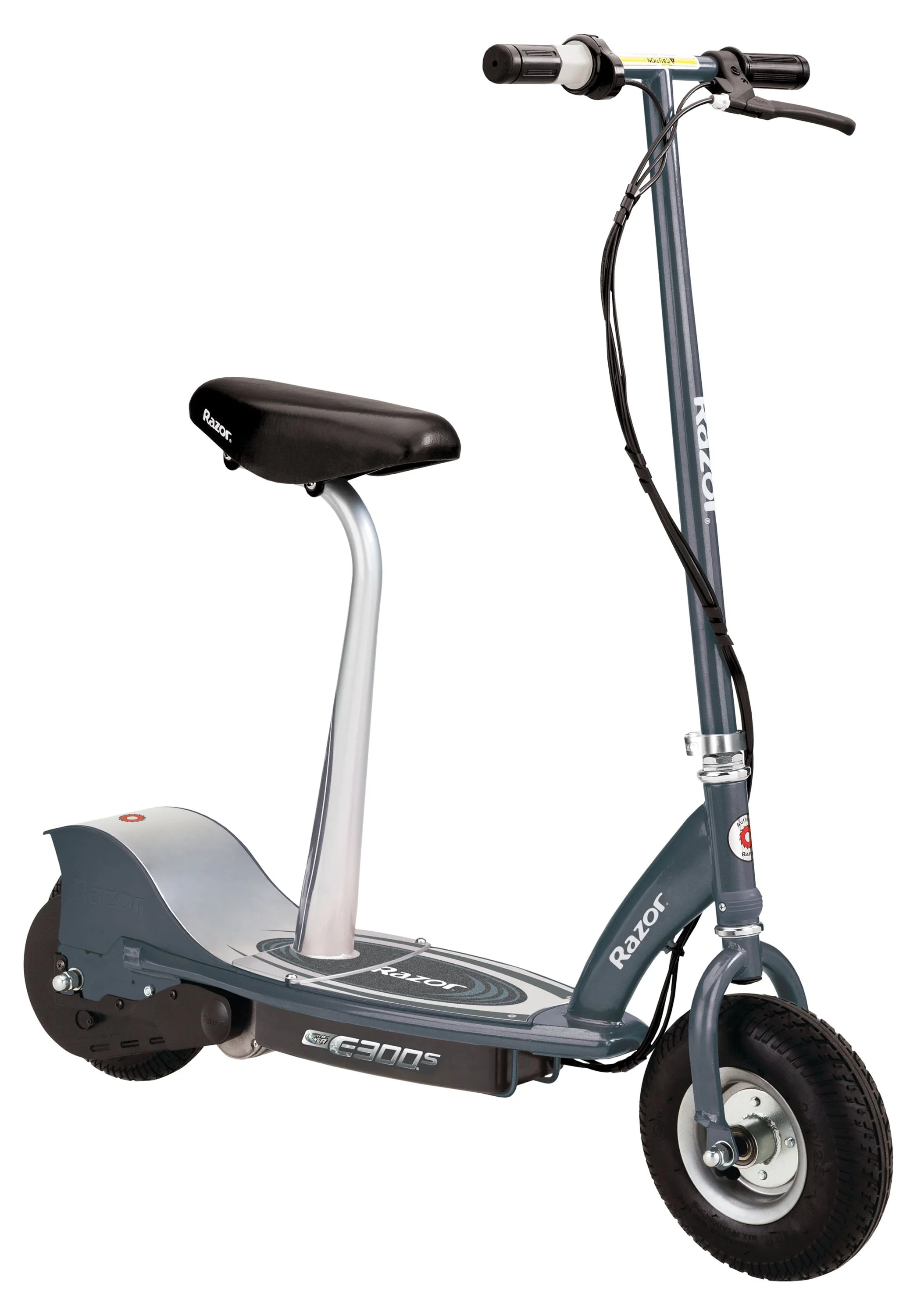 Razor E300S 24V Seated Electric Scooter - Gray, up to 15 mph, for Teen and Adult up to 220 lbs