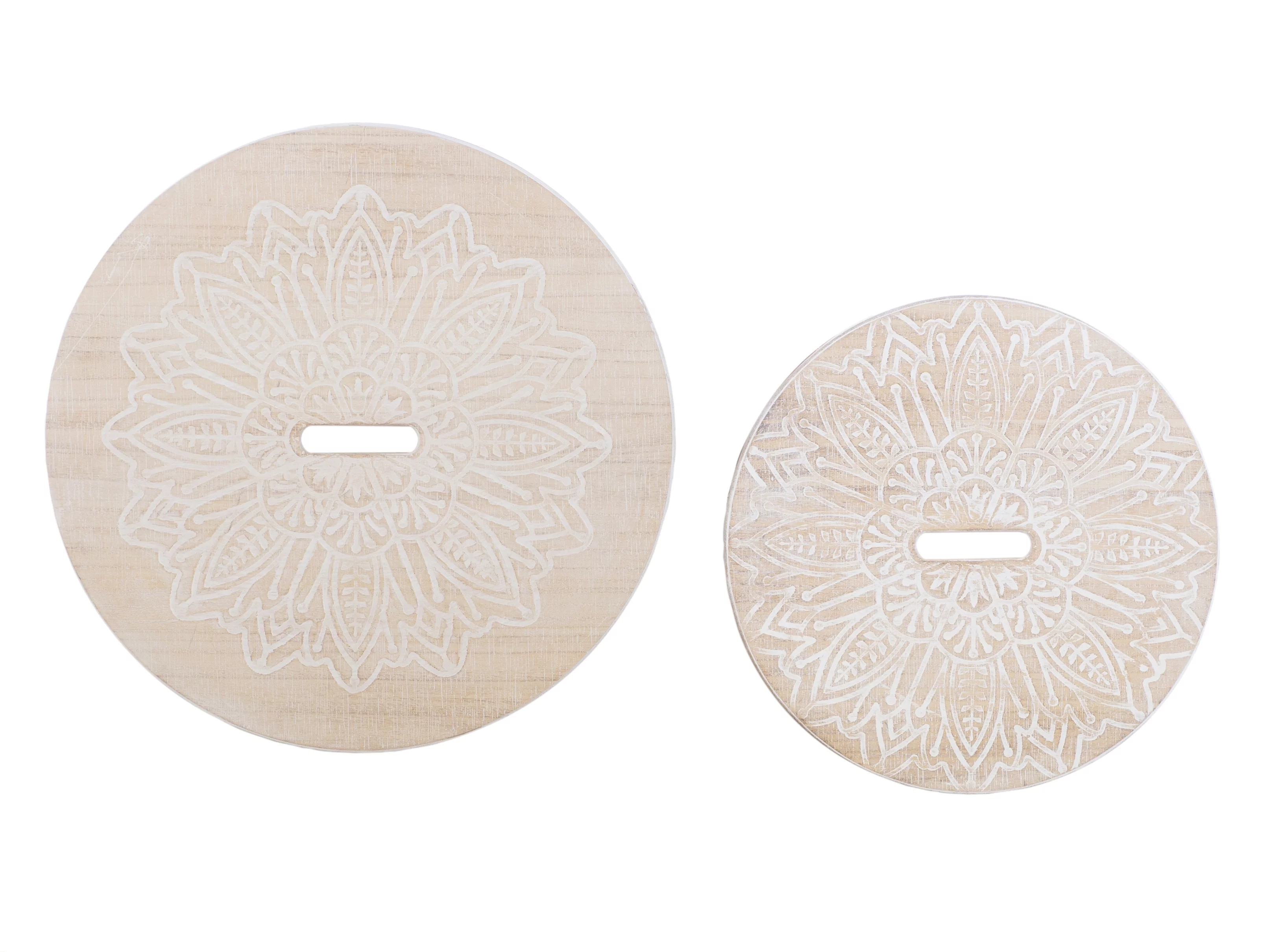 Linon Shae Medallion Nesting Basket Tables