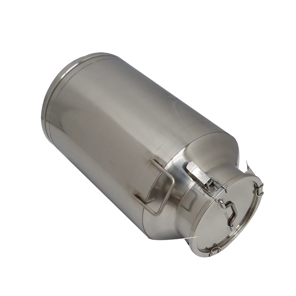 TECHTONGDA Food Storage Barrel 15.8 Gallon Stainless Steel Wine Milk Pail Oil Can with Embedded Silicone Sealed Lid 60L