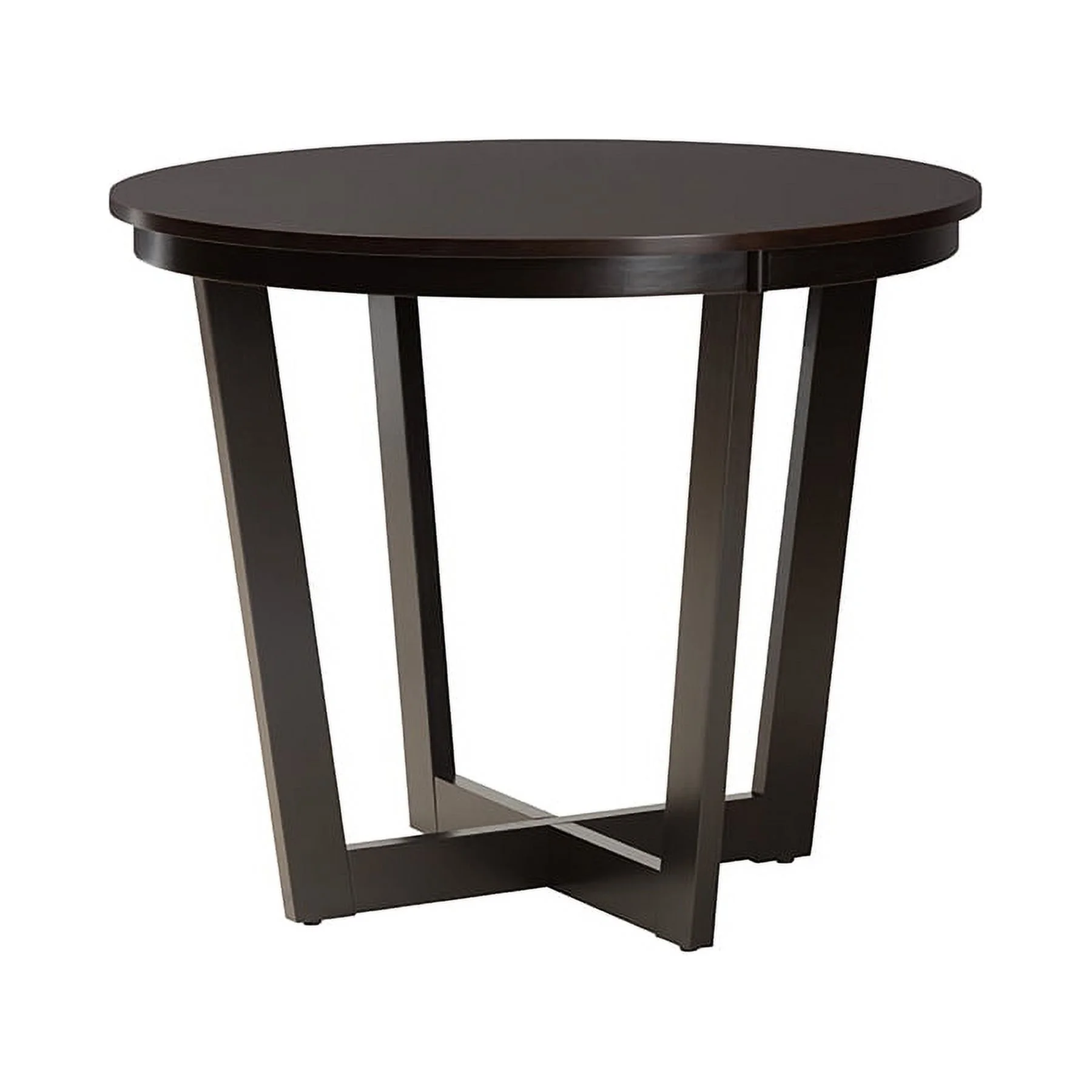 Baxton Studio Ana Modern Beige Fabric and Dark Brown Finished Wood 5-Piece Dining Set