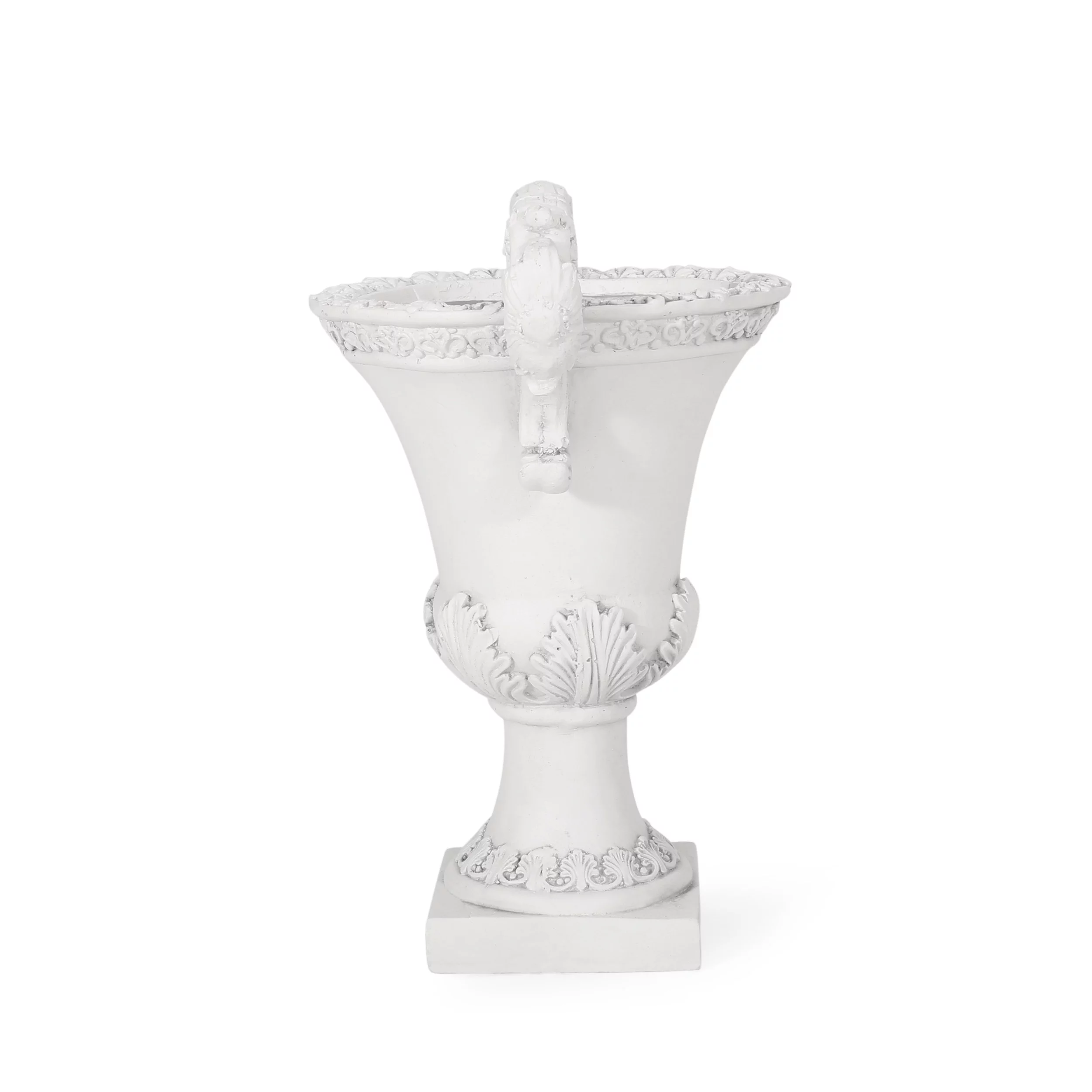 Renee Chalice Garden Urn Planter, Roman, Botanical, Antique White