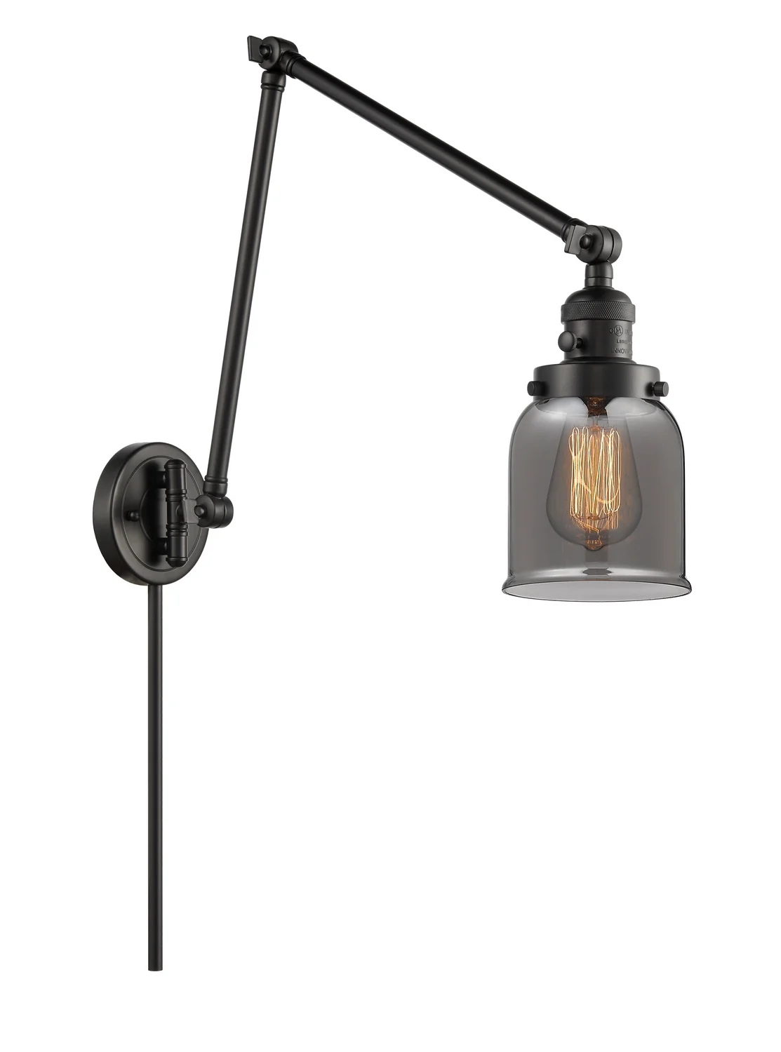 Innovations  238BKG53   Light Swing Arm Wall Lamp  Franklin Restoration  Matte