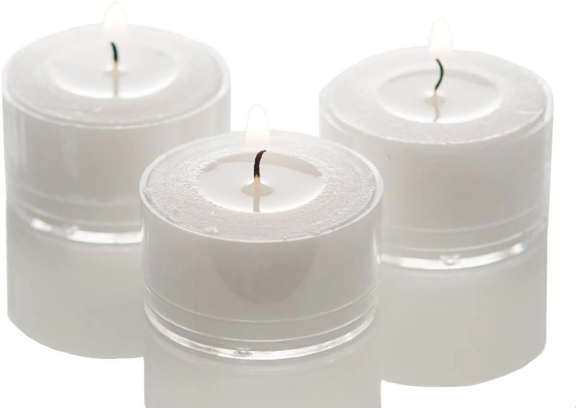 Clear Extended Burn Tealight Candles - White Unscented Set Of 100