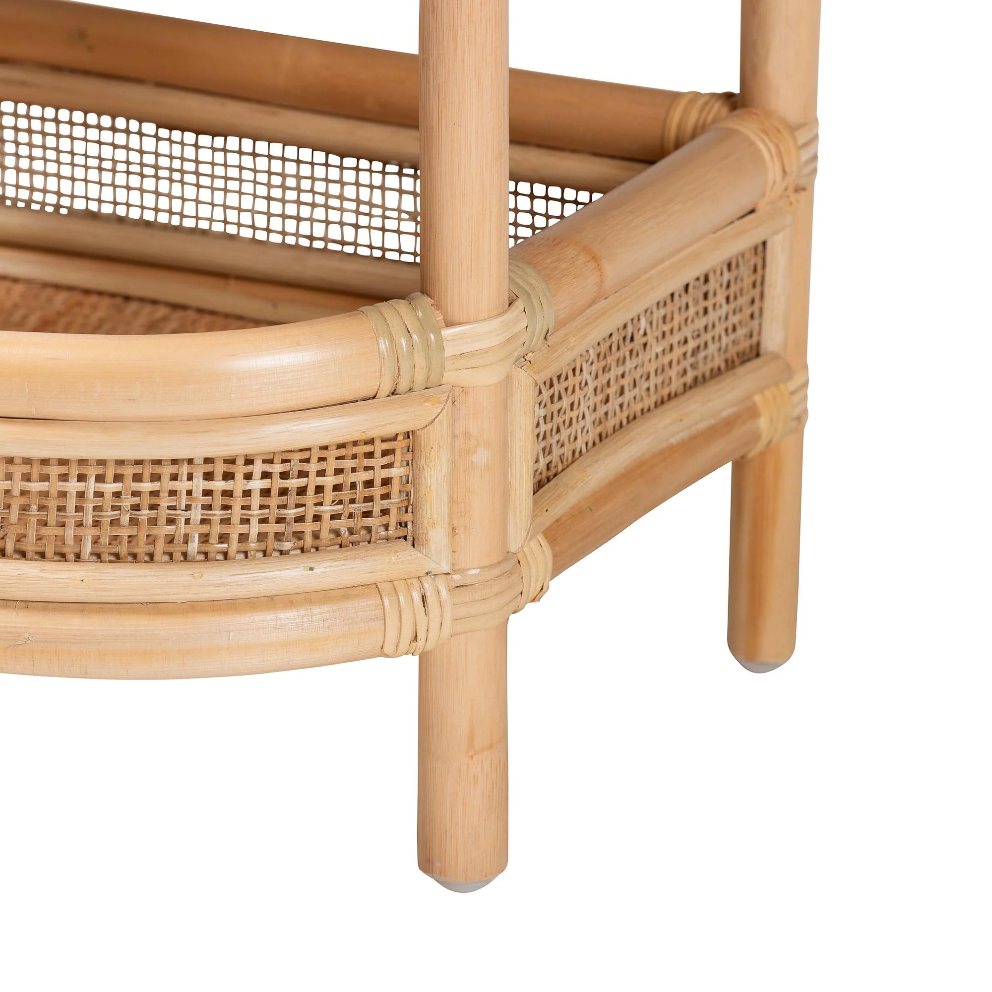 bali & pari Divitia Boho Nightstand, 1-Drawer, Natural