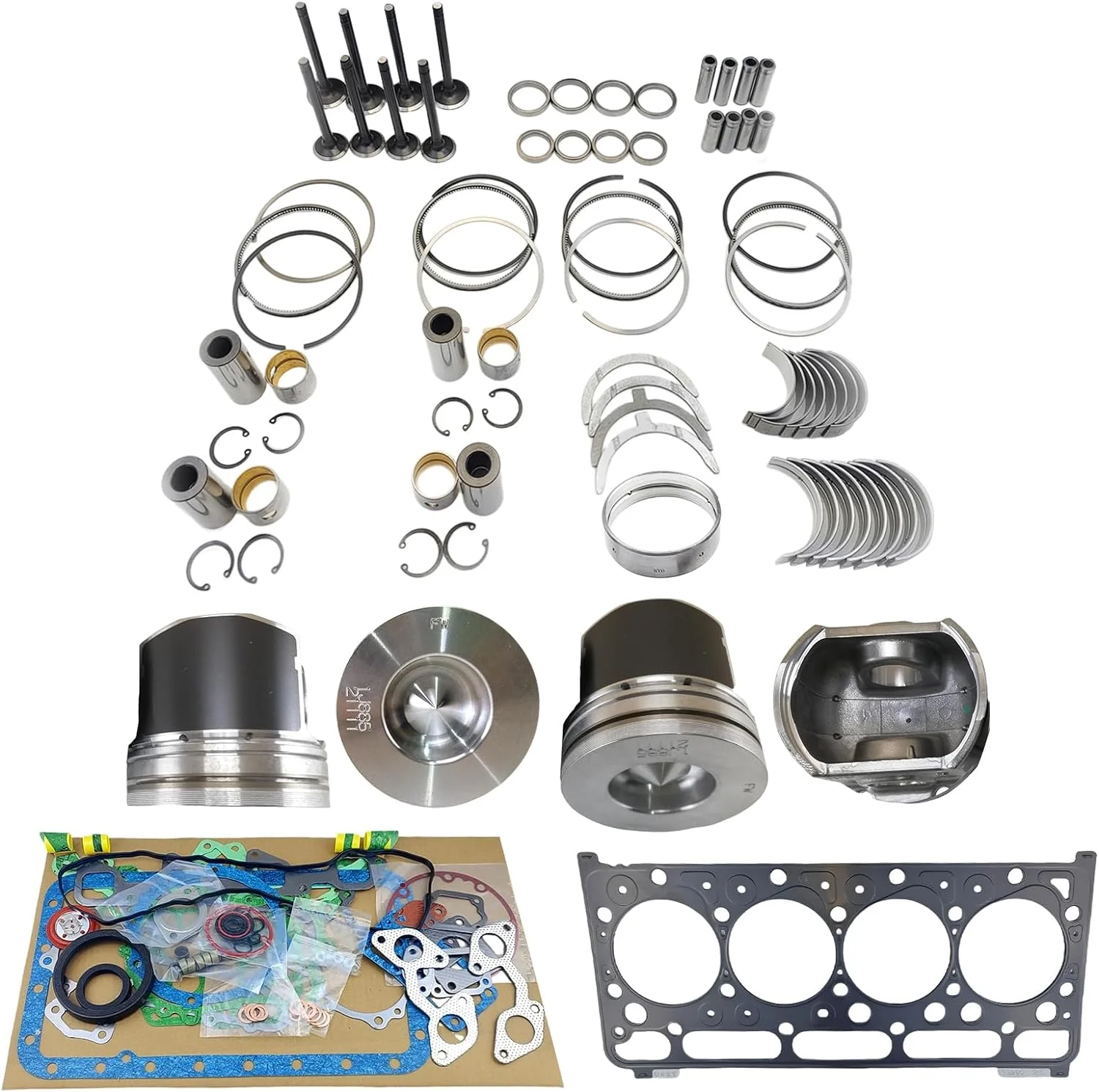 V2403 Engine Overhaul Rebuild Kit (No cylinder liner) Combustion Chamber 45mm Height 72.5mm For Kubota V2403 V2403DI V2403T V2403M V2403MDI V2403-M-DI-E3B Engine For Bobcat 1J885-21111