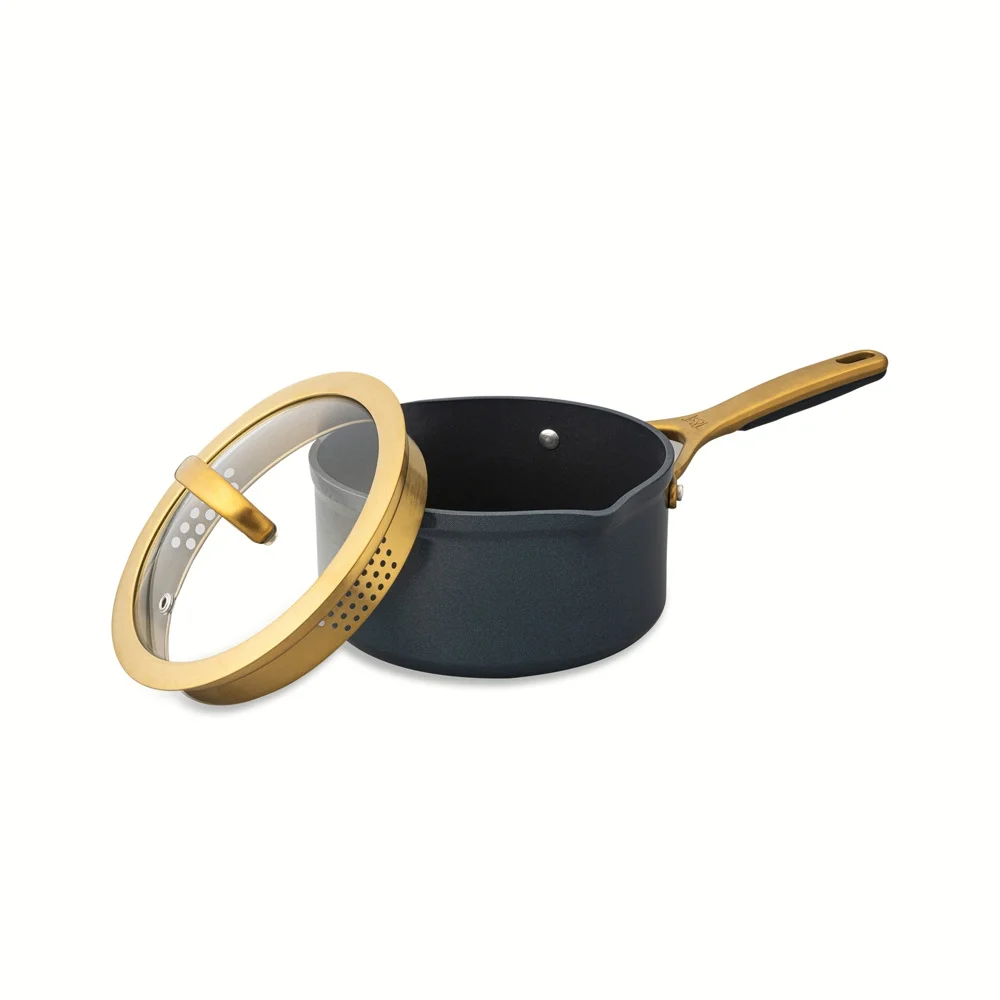 Thyme & Table Non-Stick 12-Piece Supreme Cookware Set, Atlantic Blue