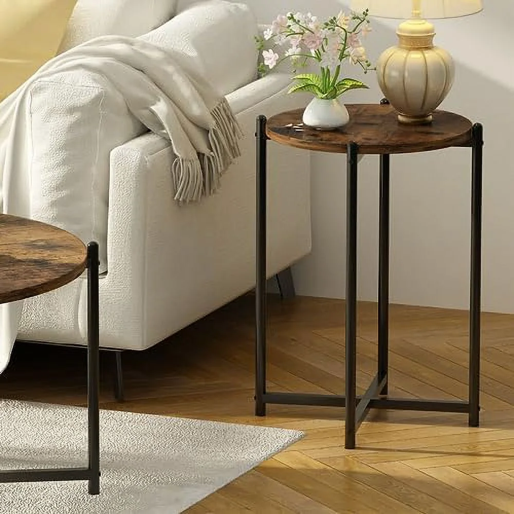 MQLIFEBOOM Coffee Table Set of 3  Faux Marble Coffee Table & 2pcs End Table with Metal Frame Sofa Side Tables for Living Room  Office  Apartment