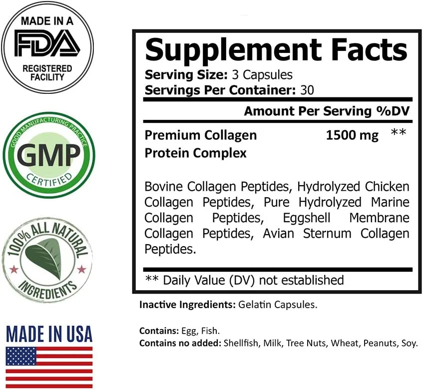 PureNature Collagen Ultra Complex Types I, II, III, V & X 90 Capsules (1)