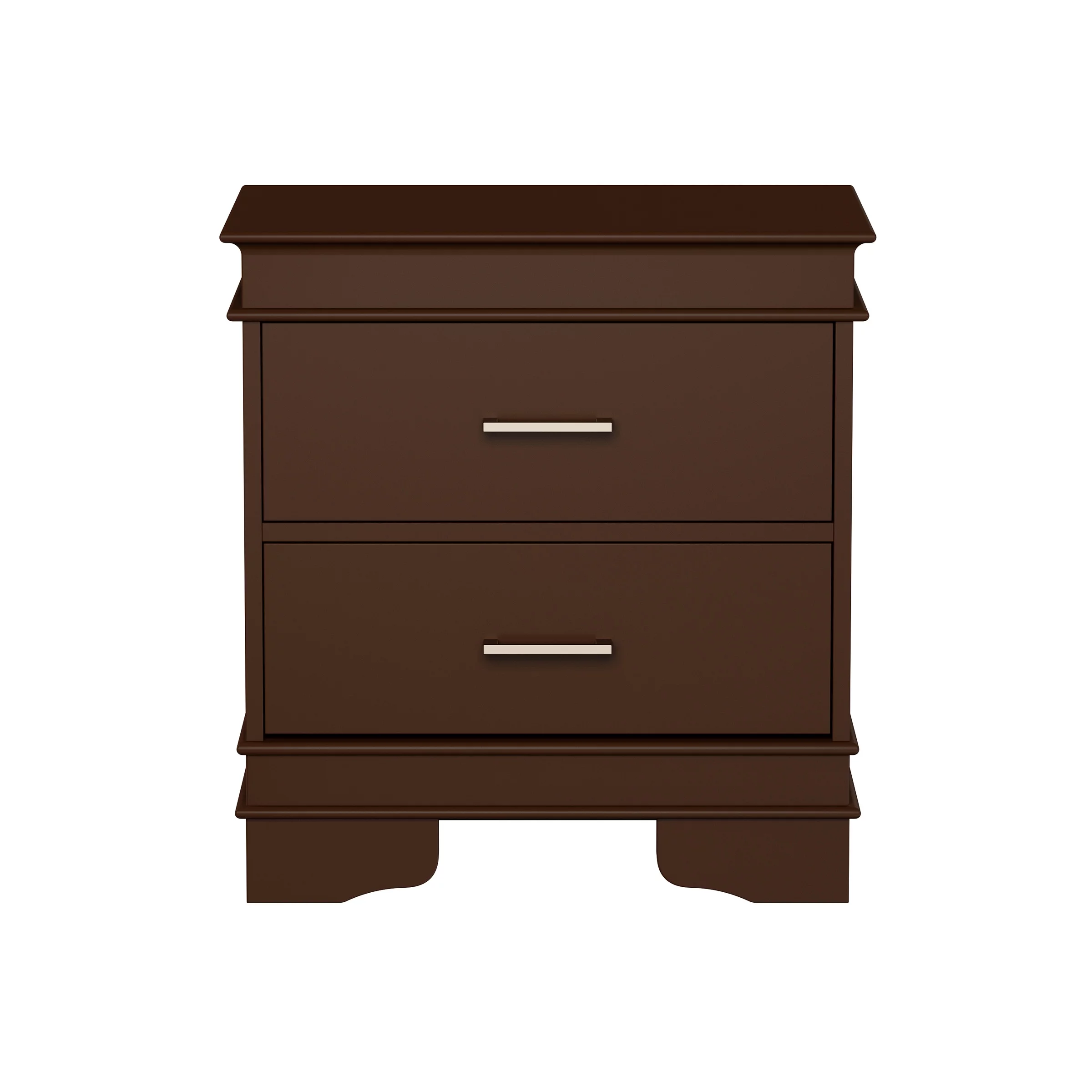 Somerset Home 2-Drawer End Table – Dark Brown Traditional Nightstand