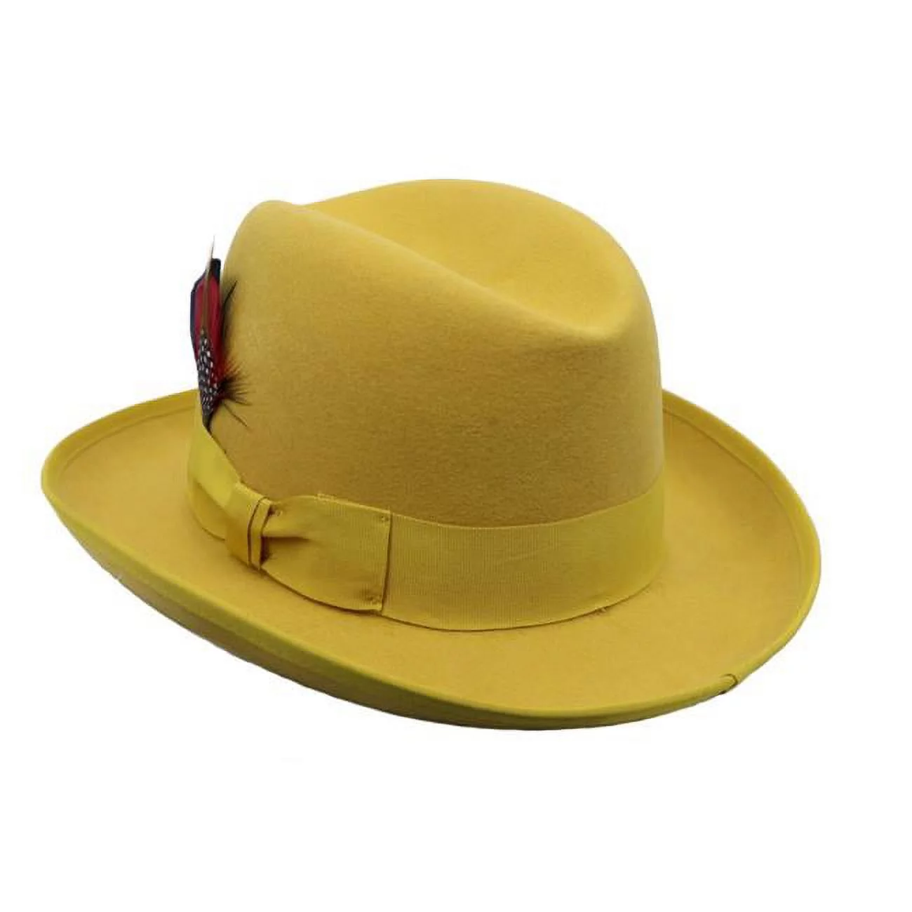 Western Fashion 69550-L 6 in. x 57 cm 100 Percent Wool Felt Top Hat, Gold - Large