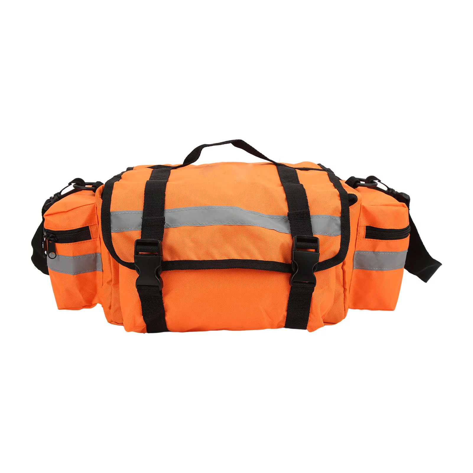 Uadme Emergency Bag, Waterproof Outdoor Empty First Responder Bags Large Capacity First Emergency Bag Orange, Multiple Pockets and Organized Compartments Inside