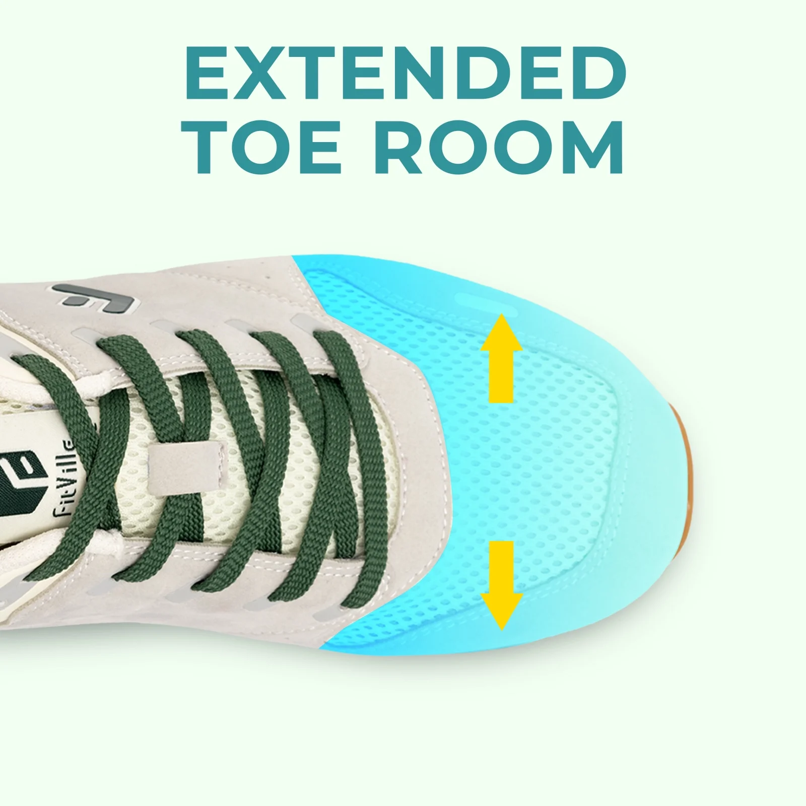 FitVille Mens Extra Wide Retro Running Shoes Lightweight Breathable Cross Trainers Wide Classic Sneakers