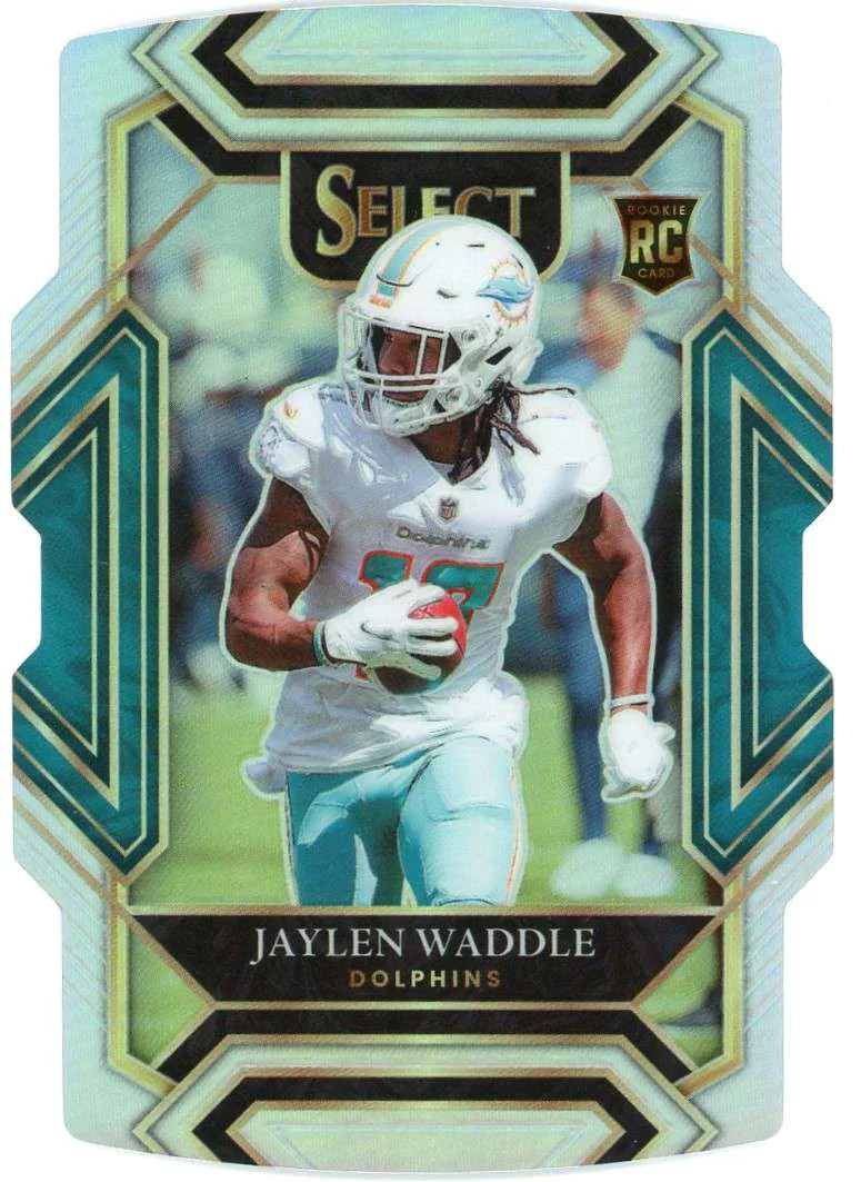 NFL 2021 Panini Select Jaylen Waddle Silver Holo Die-cut Trading Card #248 (Rookie)