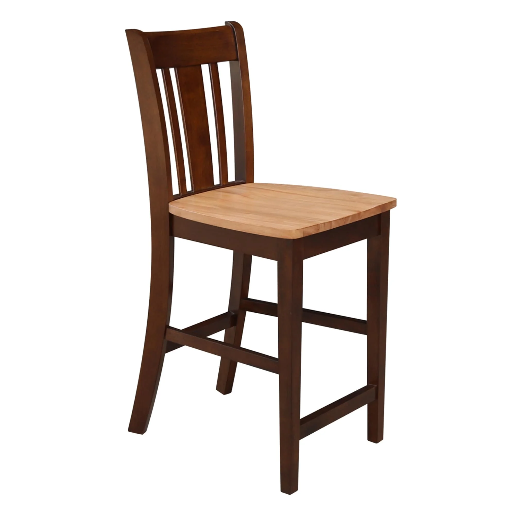 Copper Grove  Wistman Bar Stool High Back Cinnamon/Espresso Espresso Finish Counter height Square Seat Transitional