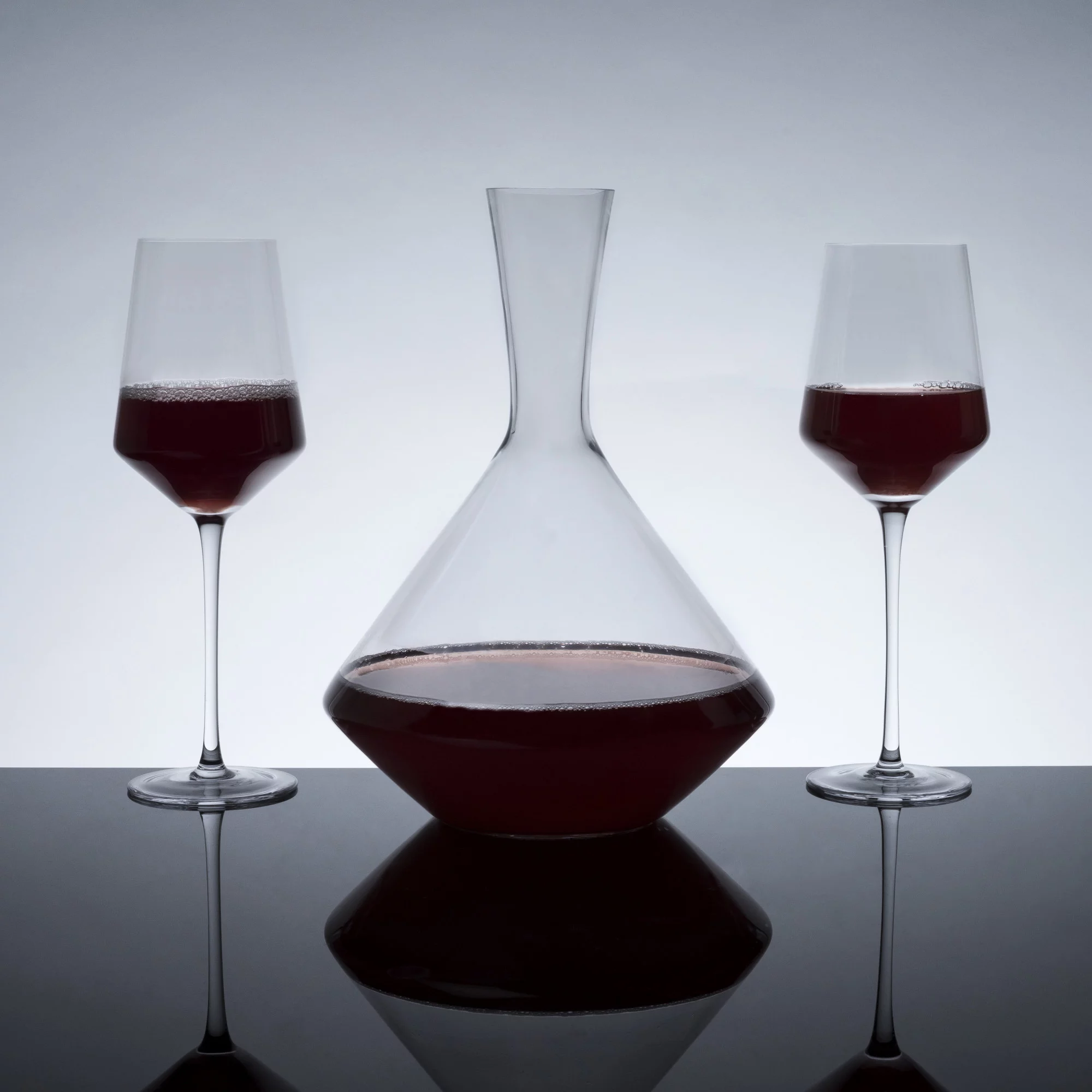 Viski Angled Wine Decanter - Modern Crystal Wine Decanter, 60 oz
