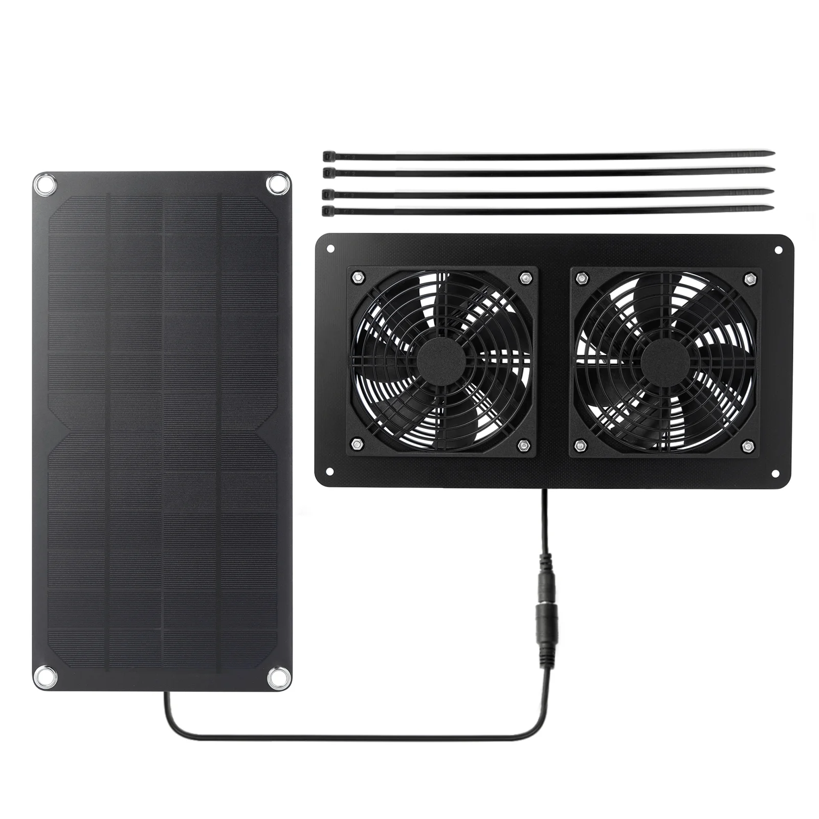 Aumotop Exhaust fan,Weatherproof solar panel Fan 10W Fan Solar kit Small Chicken Panel Fan Chicken Coops Sheds solar panel kit Powered Dual panel kit Small  fan Waterproof  Solar Fans