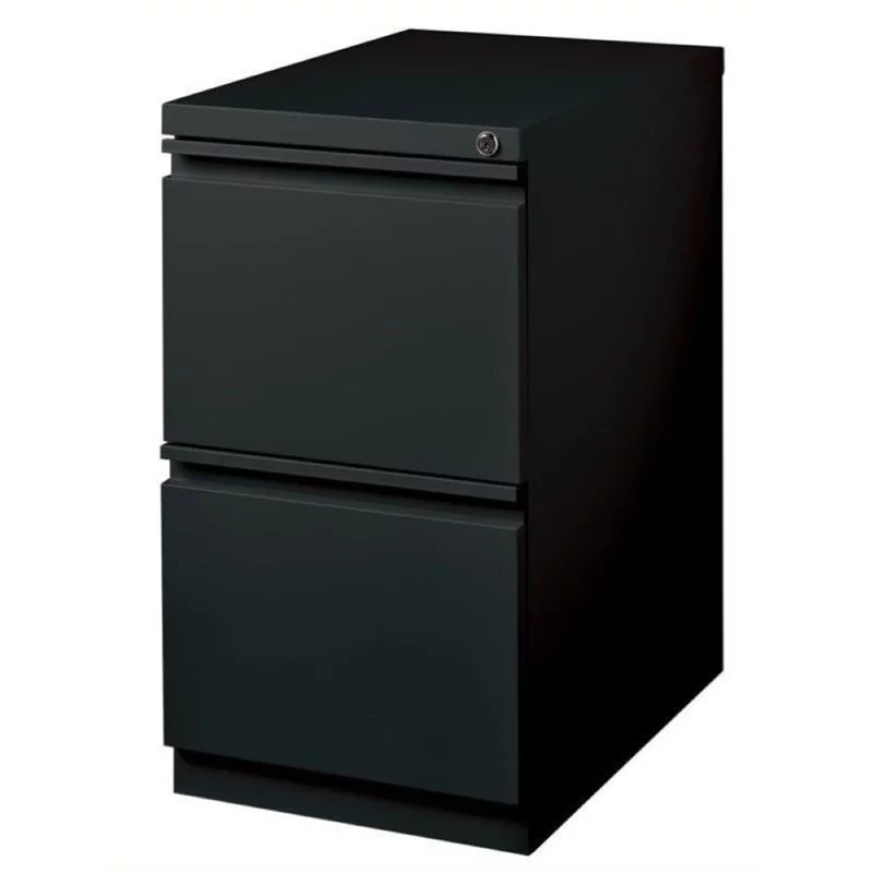 Bowery Hill 2 Drawer Mobile File Cabinet File in Black