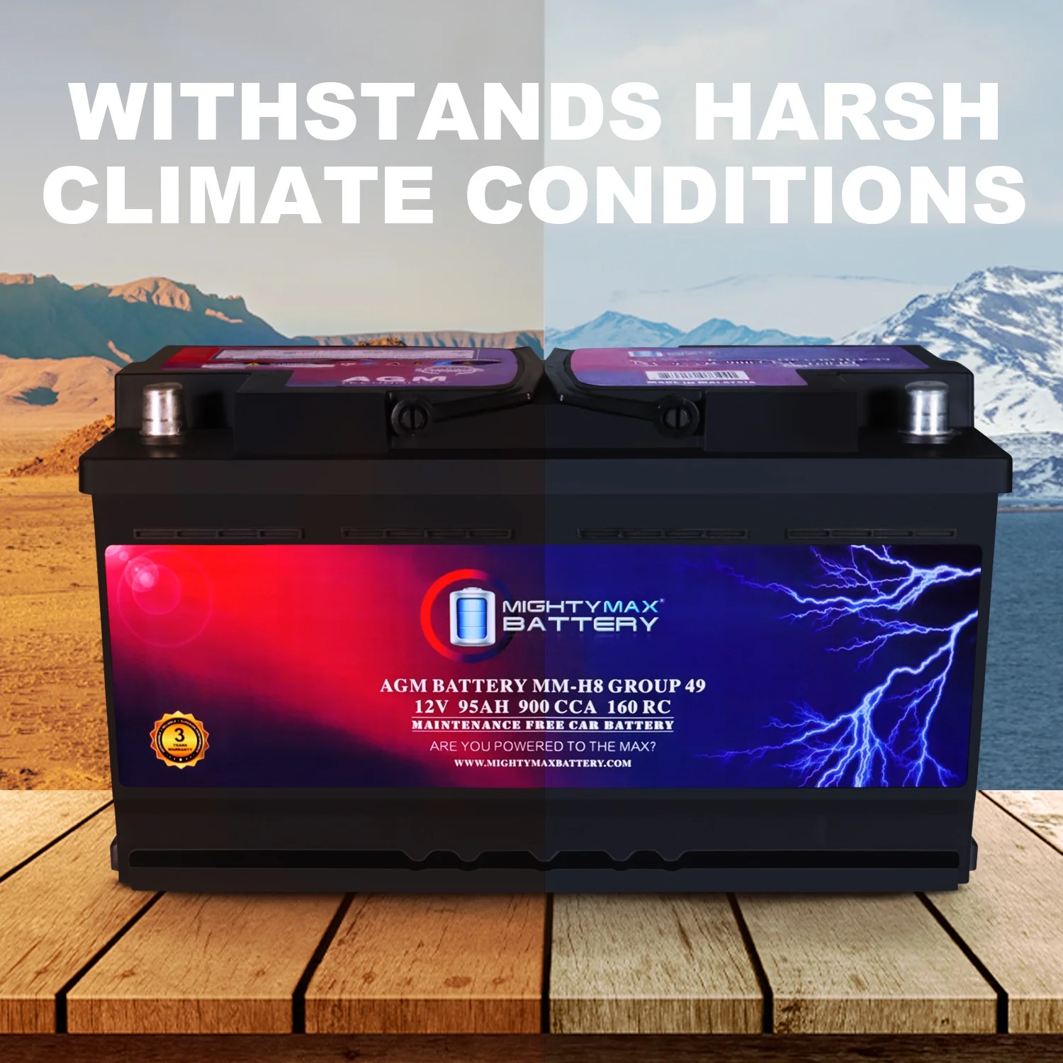 MM-H8 Group 49 12V 95Ah 160RC 900CCA Replacement Battery Compatible with Cadillac SRX 10