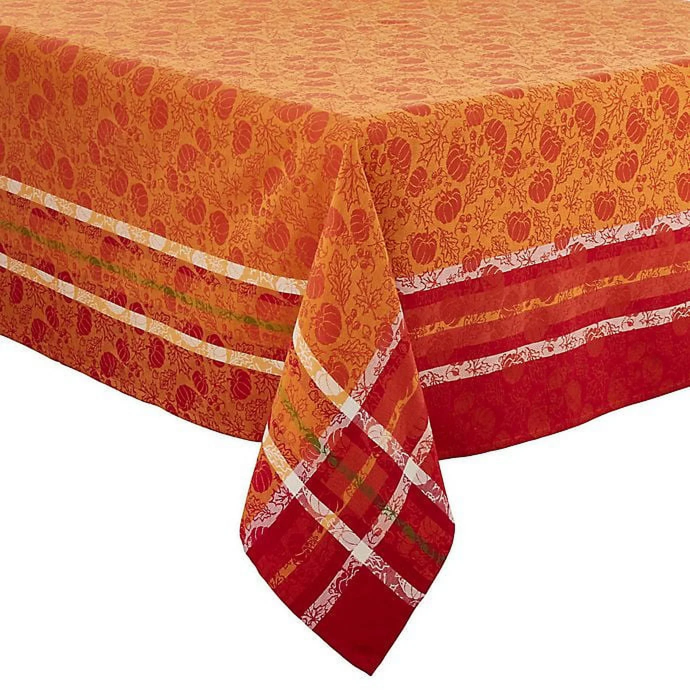 Saro Lifestyle Harvest Pumpkin 65-Inch Tablecloth in Orange