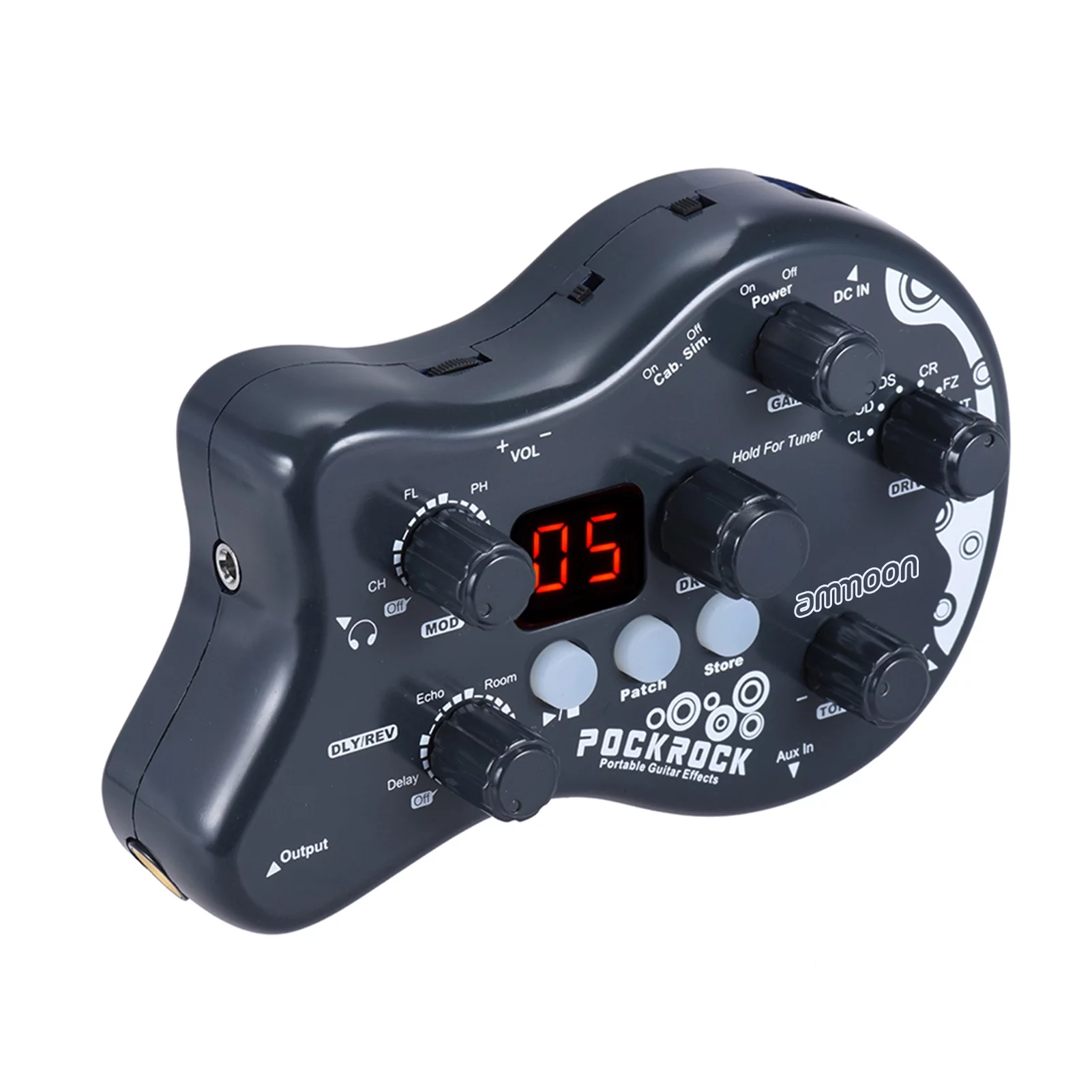 ammoon Effect Pedal,Types 40 Drum Function With Pedal 15 Types Portable Processor Function WithAmmoon Pockrock Pedal - 15 Functionenhance Pockrock Pedal Sound Processor - 15 Tunin Owsoo