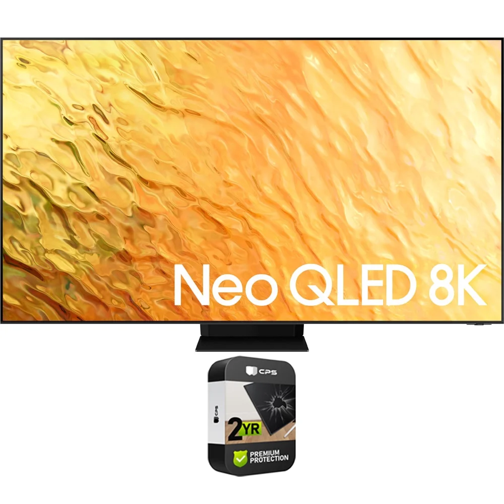 Restored Samsung QN85QN800BFXZA 85 Inch QN800B Neo QLED 8K Smart TV 2022 Bundle with 2 YR CPS Enhanced Protection Pack (Refurbished)