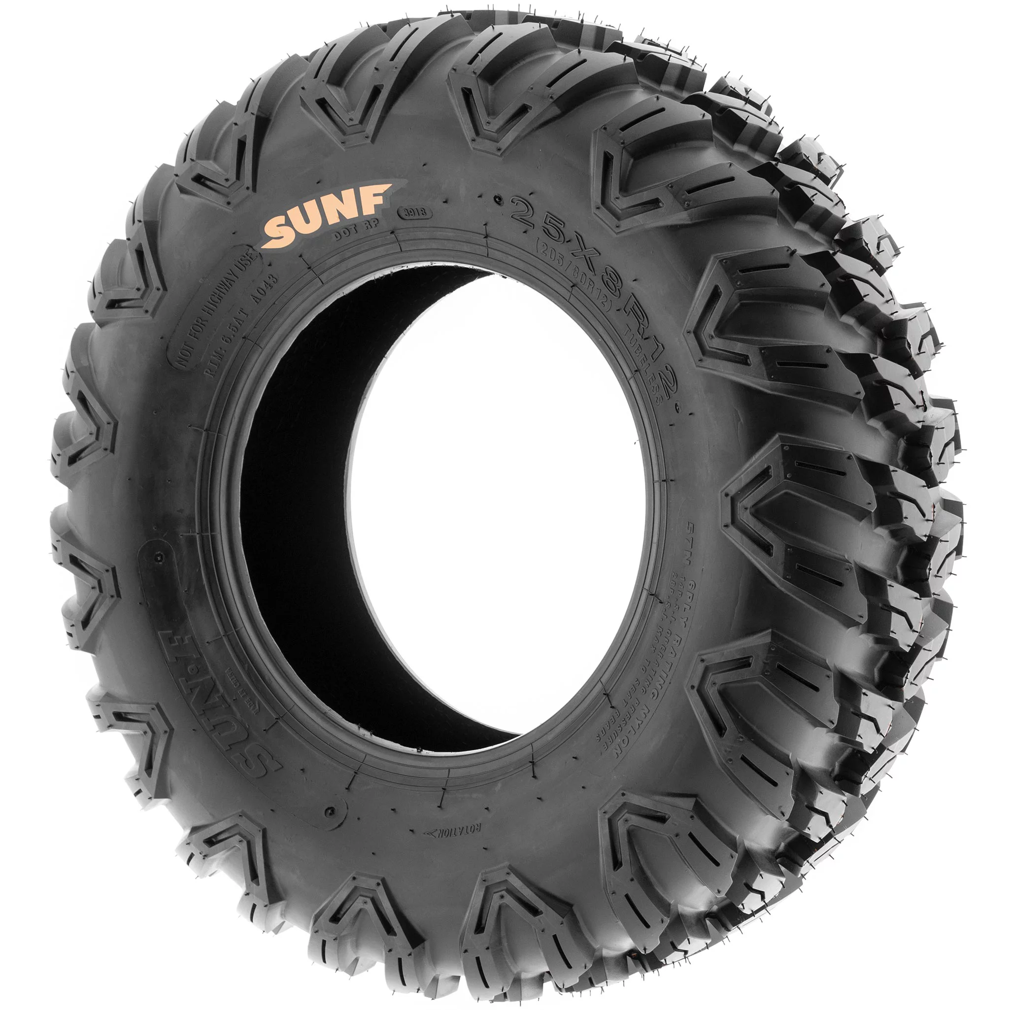 SunF All Terrain ATV UTV Tires 27x11R12 27x11x12 6 PR A043 (Single)