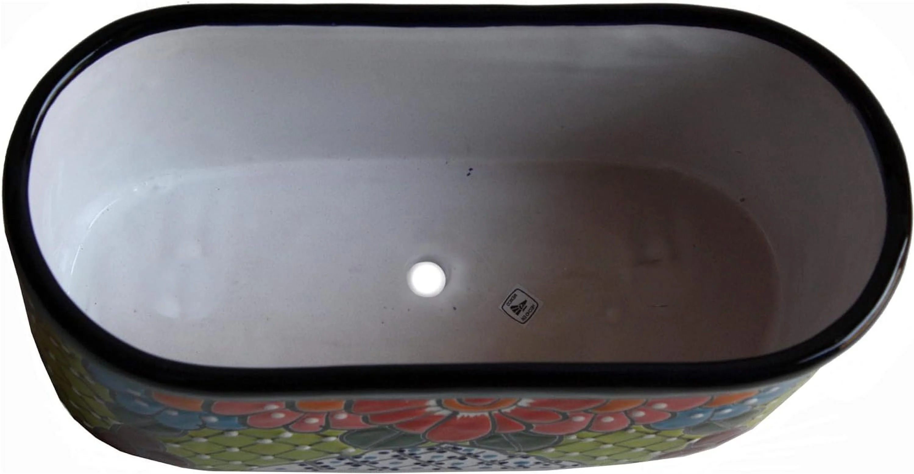 Cuna Mexican Colors Talavera Ceramic Garden Multicolor Size: 5Width*11.5Length*4.5Height Inches