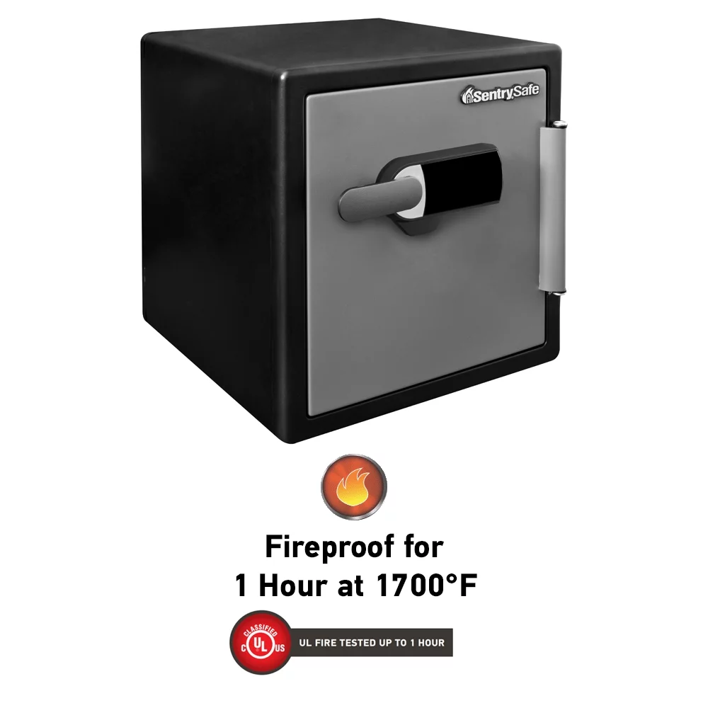 SentrySafe SFW123TSC Fire and Water-Resistant Safe with Digital Lock and Alarm, 1.23 cu. ft.