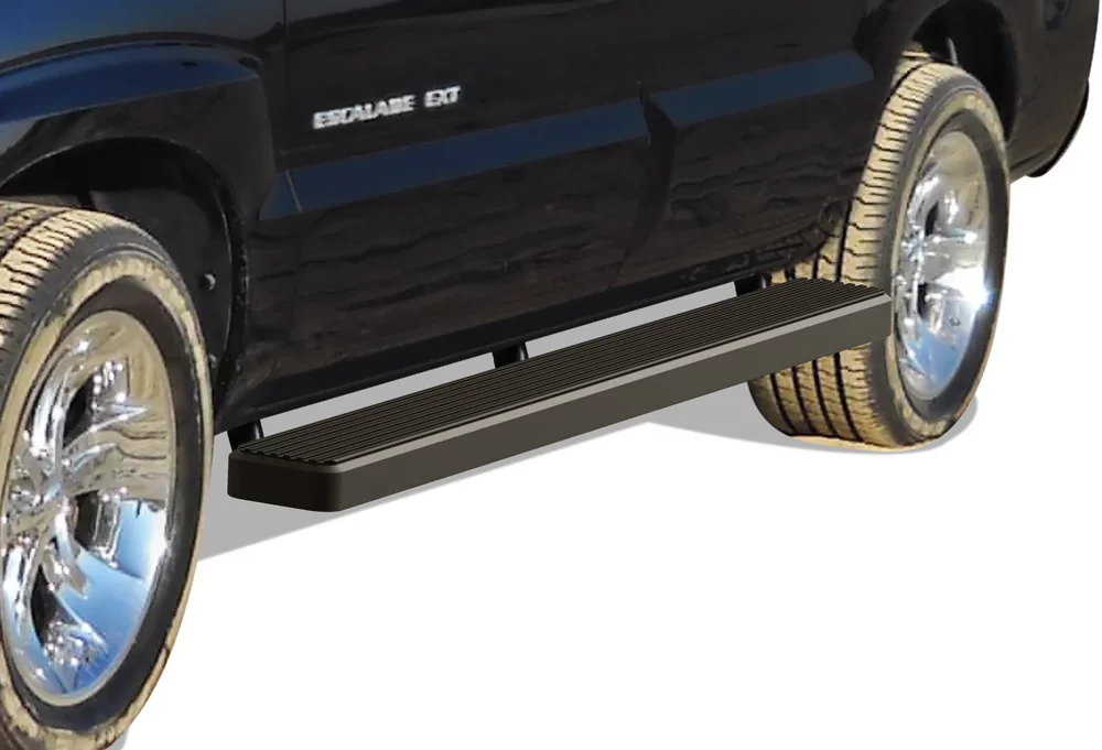 APS iBoard Running Boards 5 inches Matte Black Compatible with Cadillac Escalade EXT 2002-2013 (Nerf Bars Side Steps Side Bars)