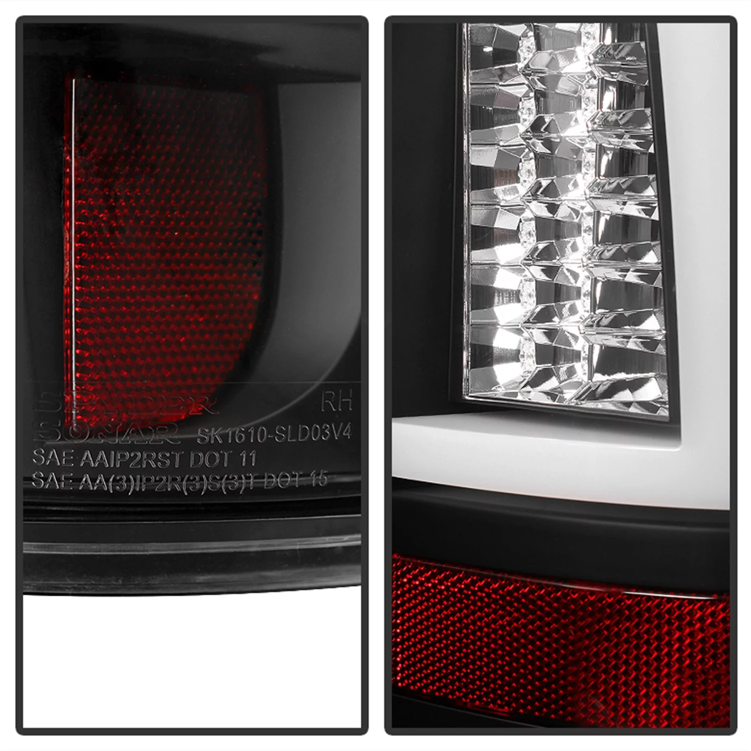 Spyder Chevy Silverado 1500/2500 99-02 (Not Fit Stepside) / GMC Sierra 1500/2500/3500 99-03 Version 2 LED Tail Lights - Black Fits select: 1999-2001 CHEVROLET SILVERADO, 2002-2007 GMC NEW SIERRA