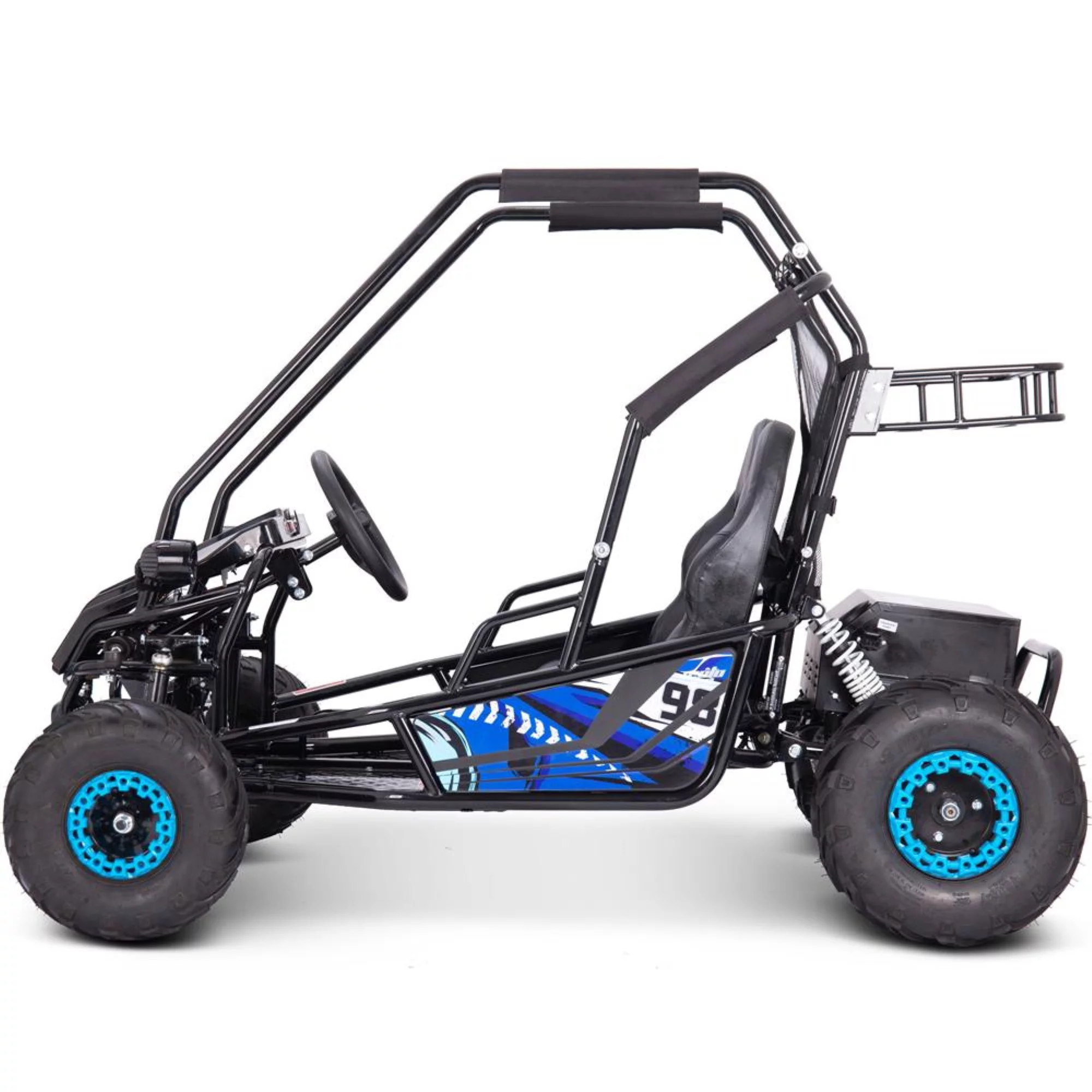 MotoTec MT-Mud-XL-72v-2000w-Blue Mud Monster XL 60v 2000w Electric UTV Full Suspension, Blue