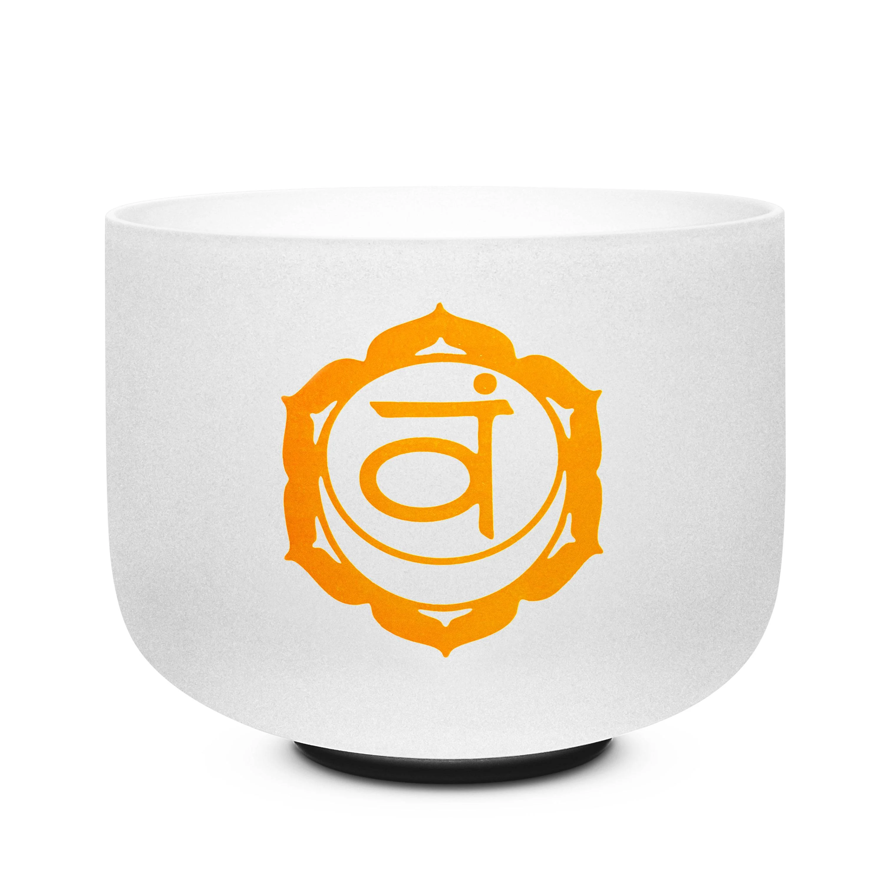 TOPFUND Chakra Design Set of 7 Crystal Singing Bowls 8-14 inch with Heavy Duty Carrying Case and Suede Stick