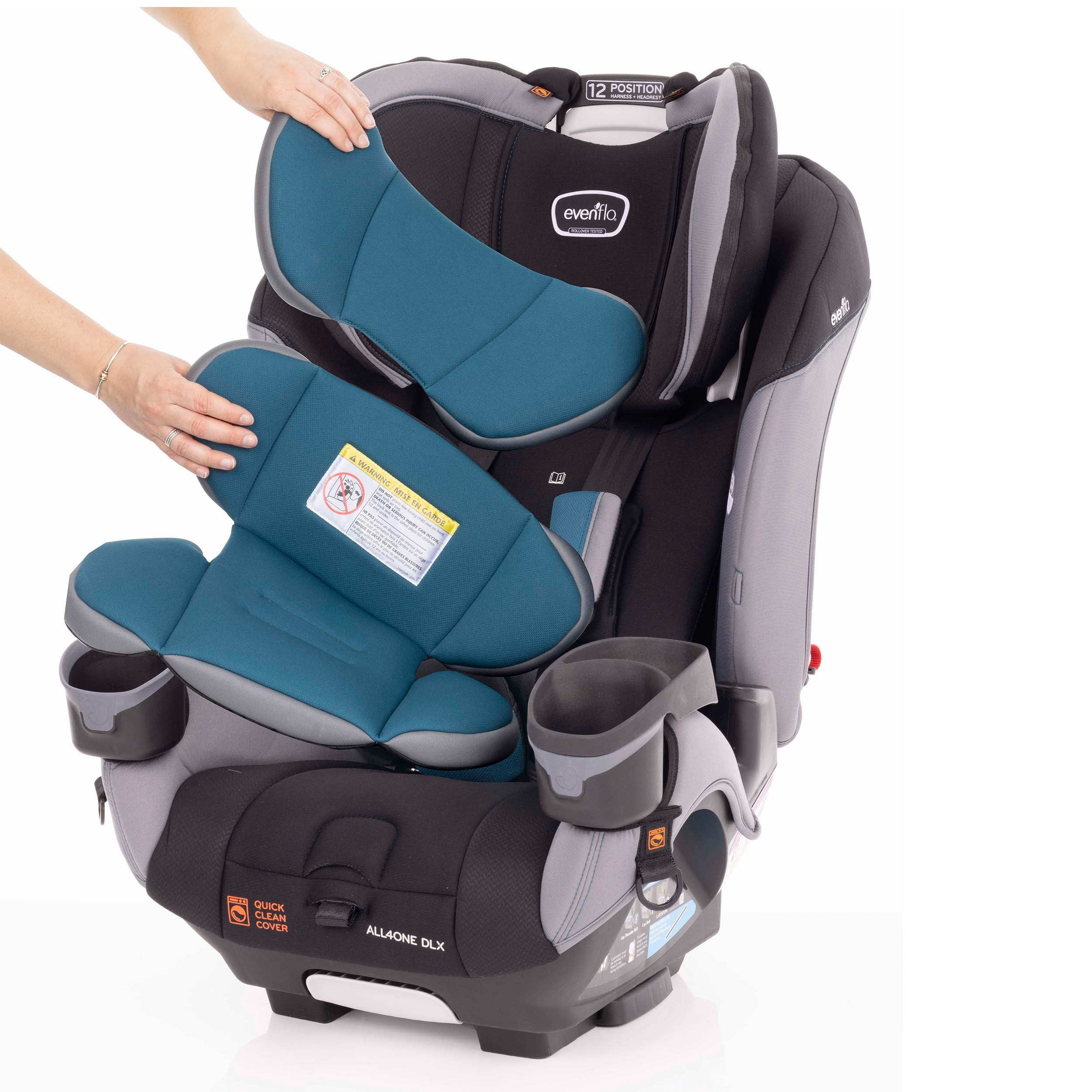 EveryFit/All4One 3-in-1 Convertible Car Seat w/Quick Clean Cover (Reefs Green)