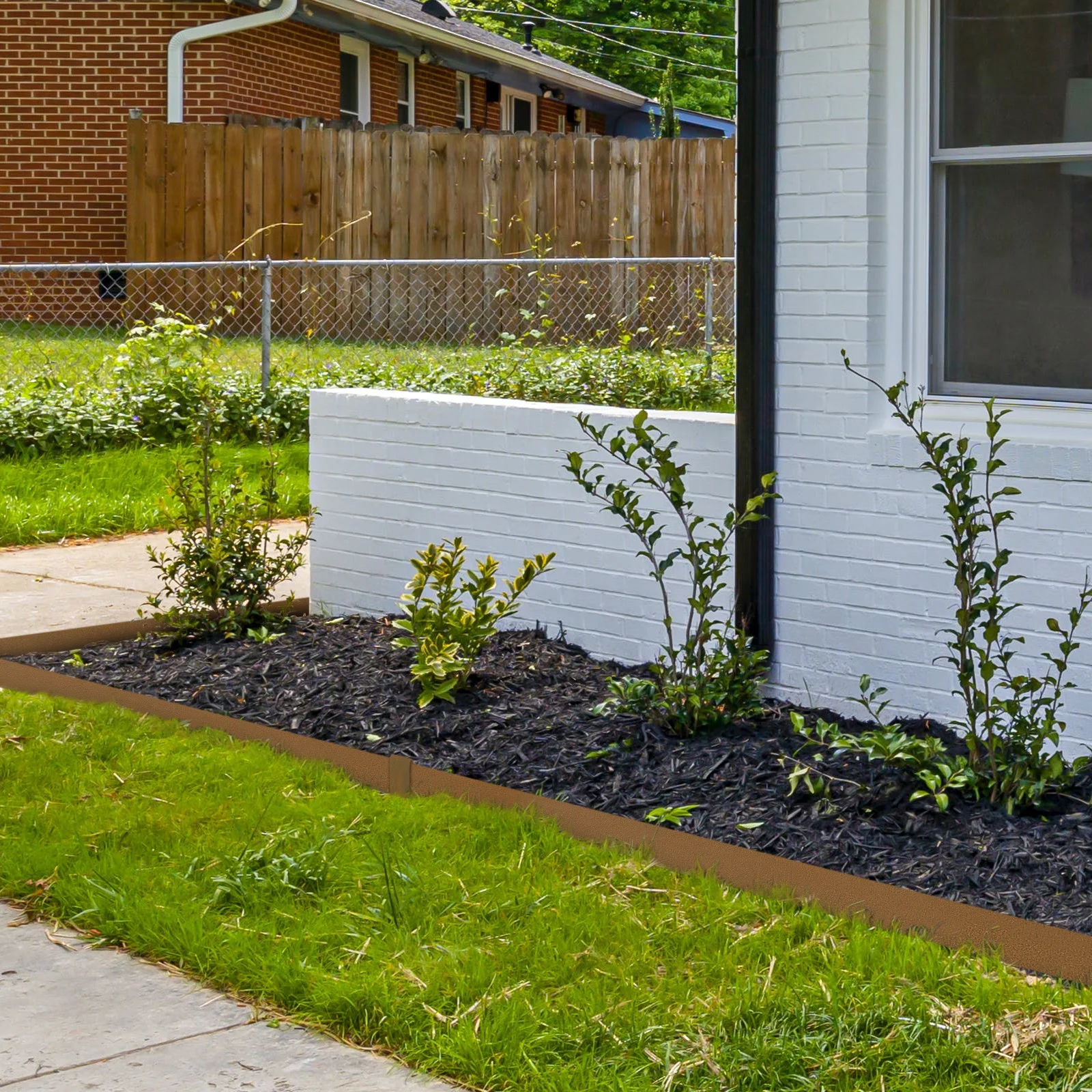 SKYSHALO Steel Landscape Edging 5-pack Steel Garden Edging Borders 39.6