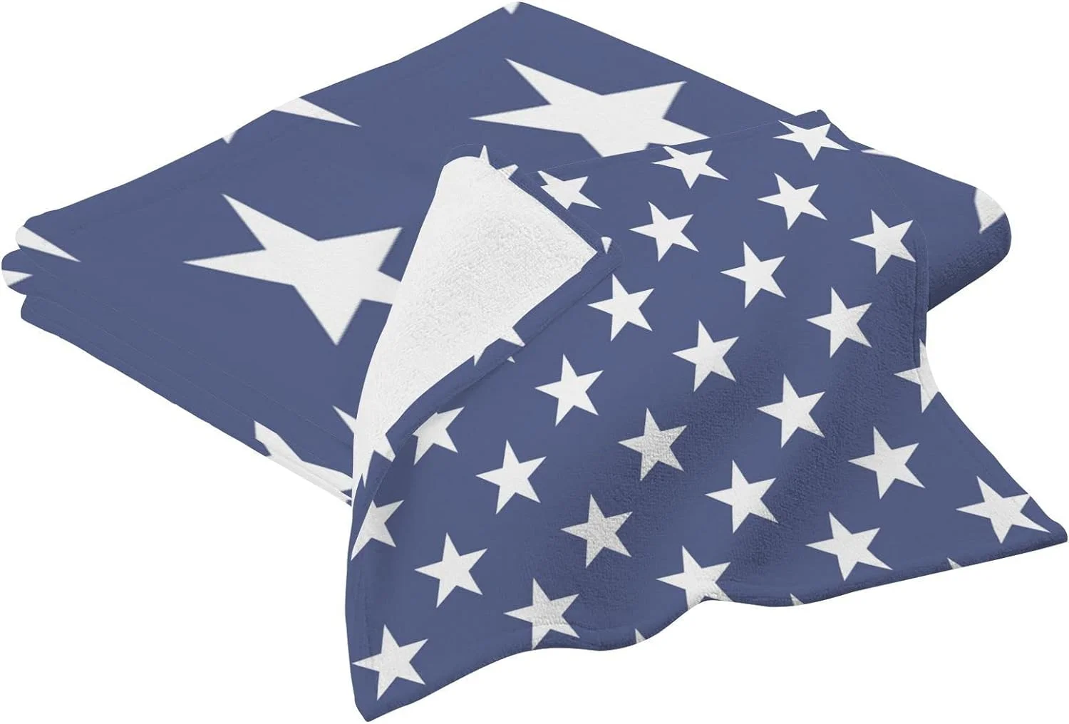 Coolnut 2 Pack Pure Cotton Towel Set, Soft Highly Absorbent Machine Washable American Flag Star Bath Towels for Pool,Sports, Yoga, Travel（460） Wash cloth