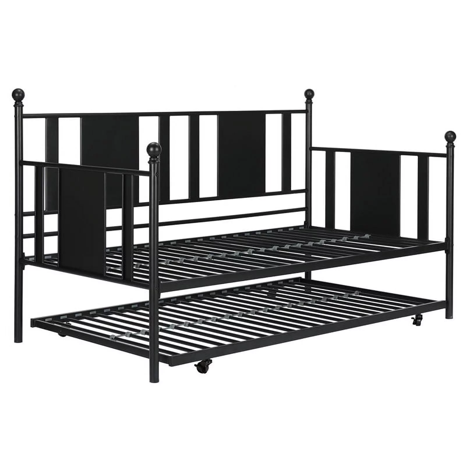DHP Lavinia Metal Daybed and Trundle Twin in Black