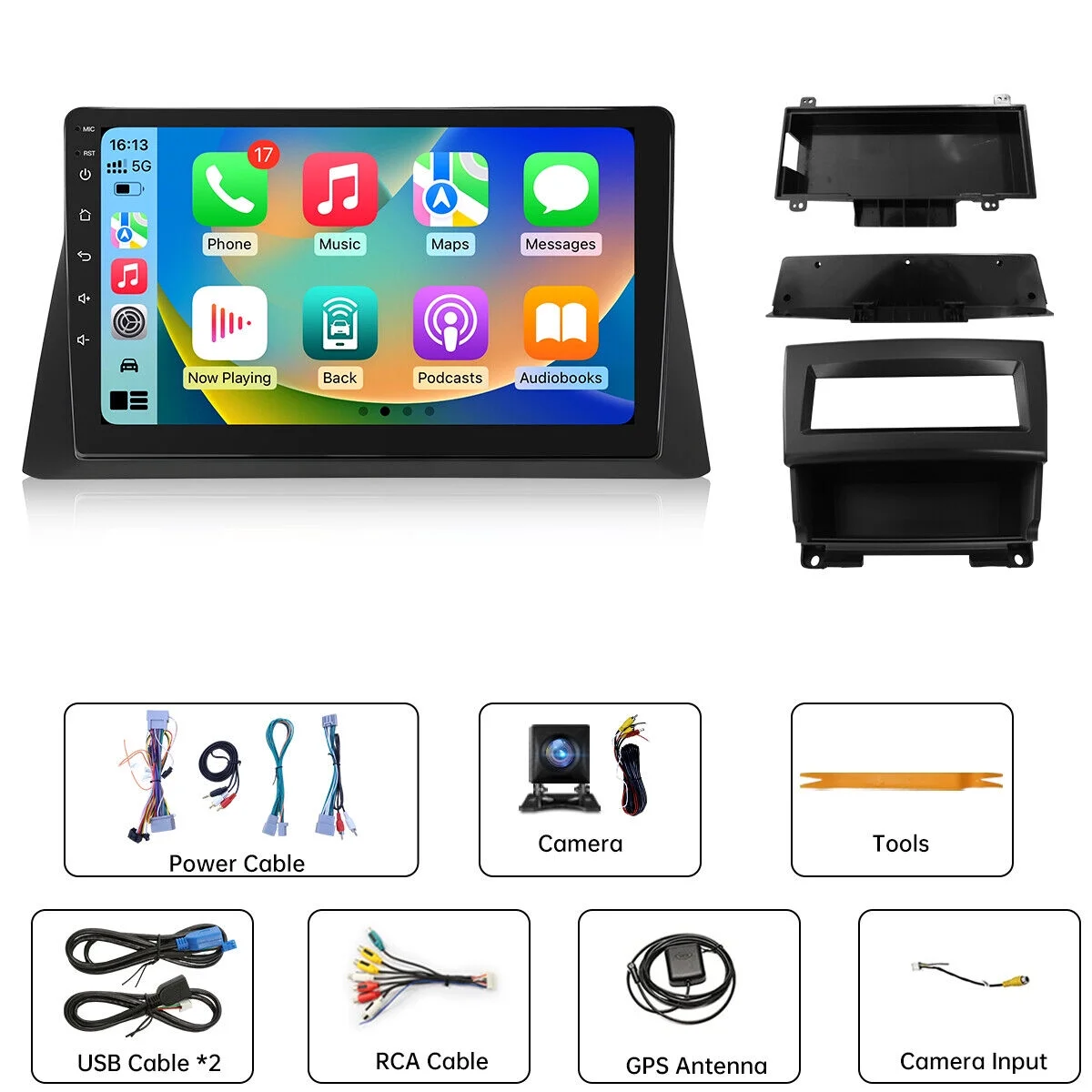 Car Radio Stereo GPS Navigation Carplay For Honda Accord 2008-2013 Backup Camera