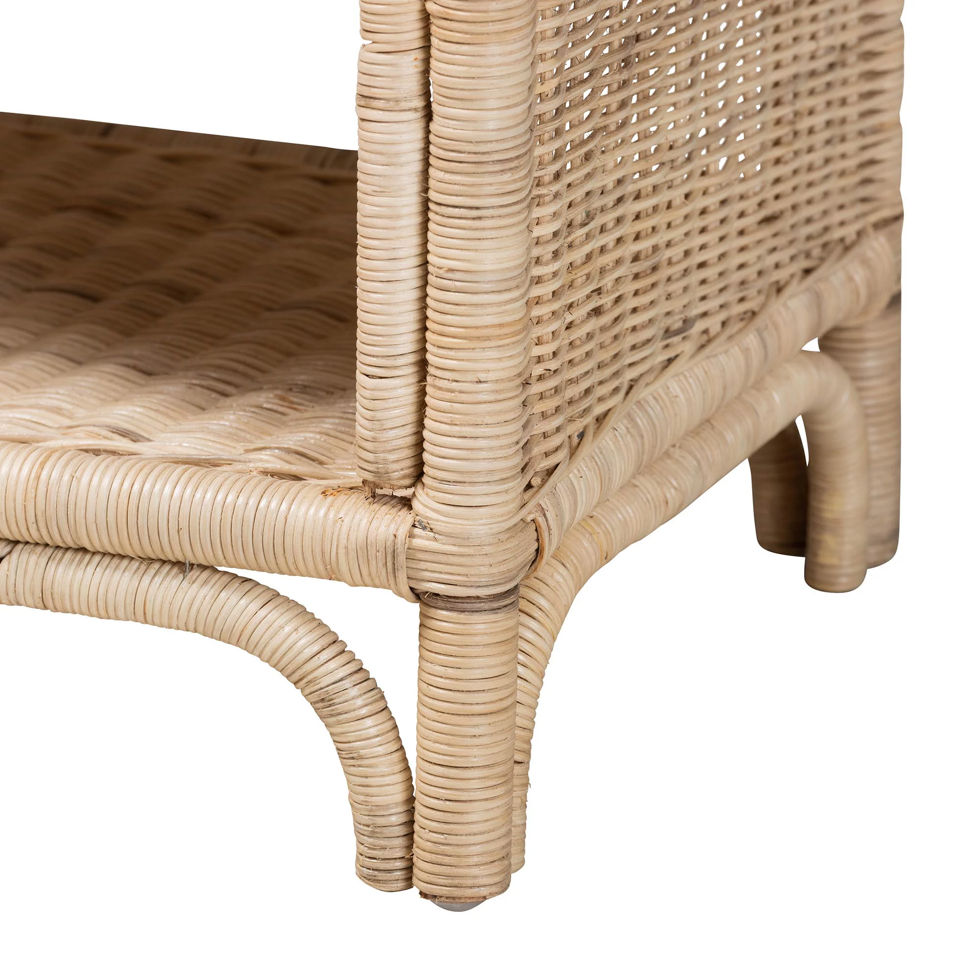 bali & pari Magni Rattan BOHO Nightstand, 1-Drawer, Natural Brown