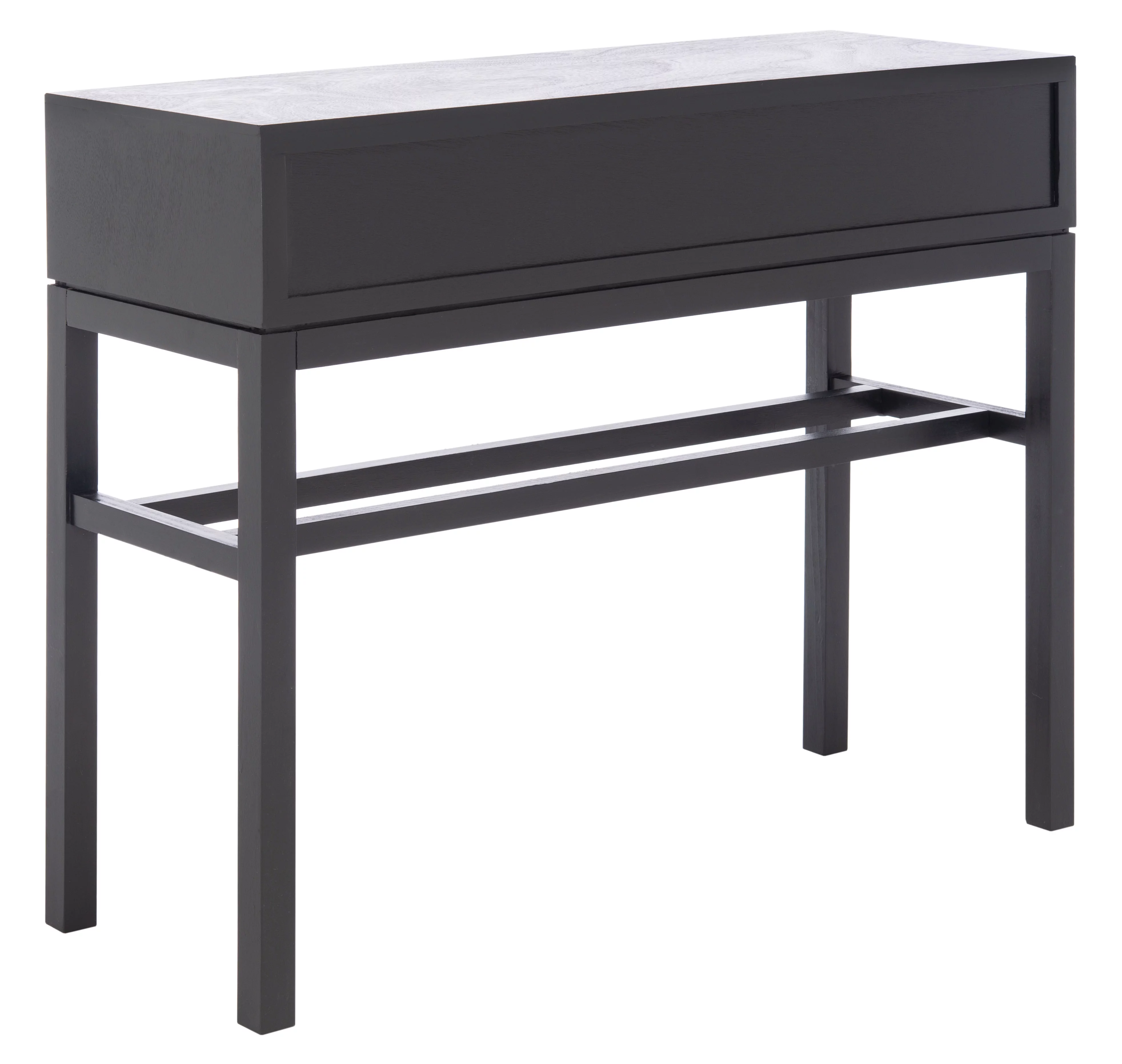 SAFAVIEH Ajana Modern 2 Drawer Console, Black/Griege