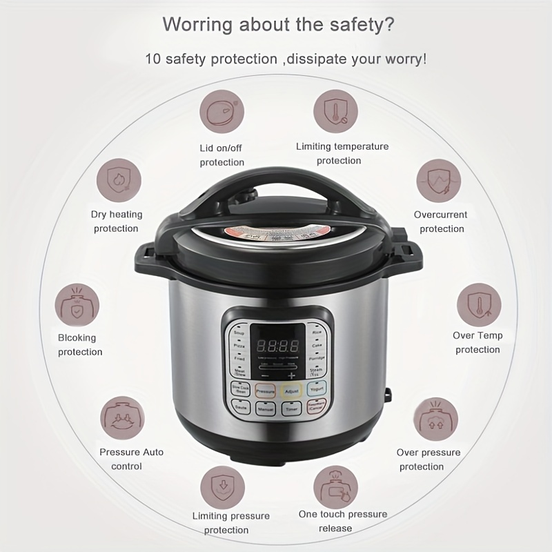 7-in-1 Electric Pressure Cooker, Slow Cooker, Rice Cooker, Steamer, Sauté, Yogurt Maker, Warmer & Sterilizer, Includes App With Over 800 Recipes, Stainless Steel, 6 Quart