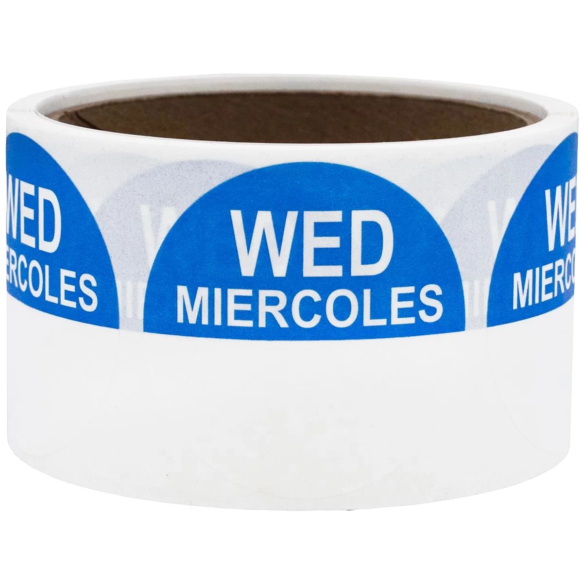 Wednesday Dissolvable Day of the Week Blue Food Labels | 2″ Round - 200 Labels