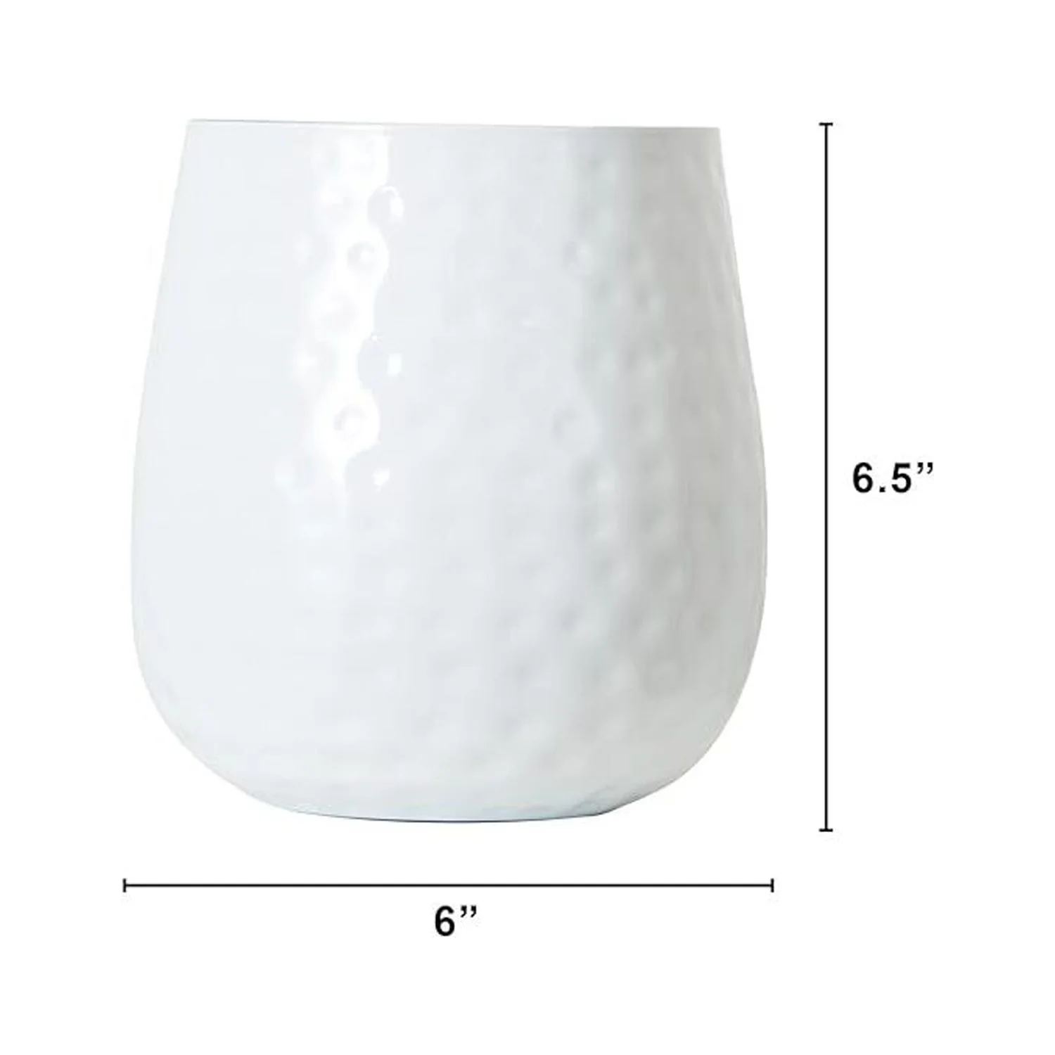 HomeStock Coastal Cool 6.5In. Oval Shaped Iron Planter