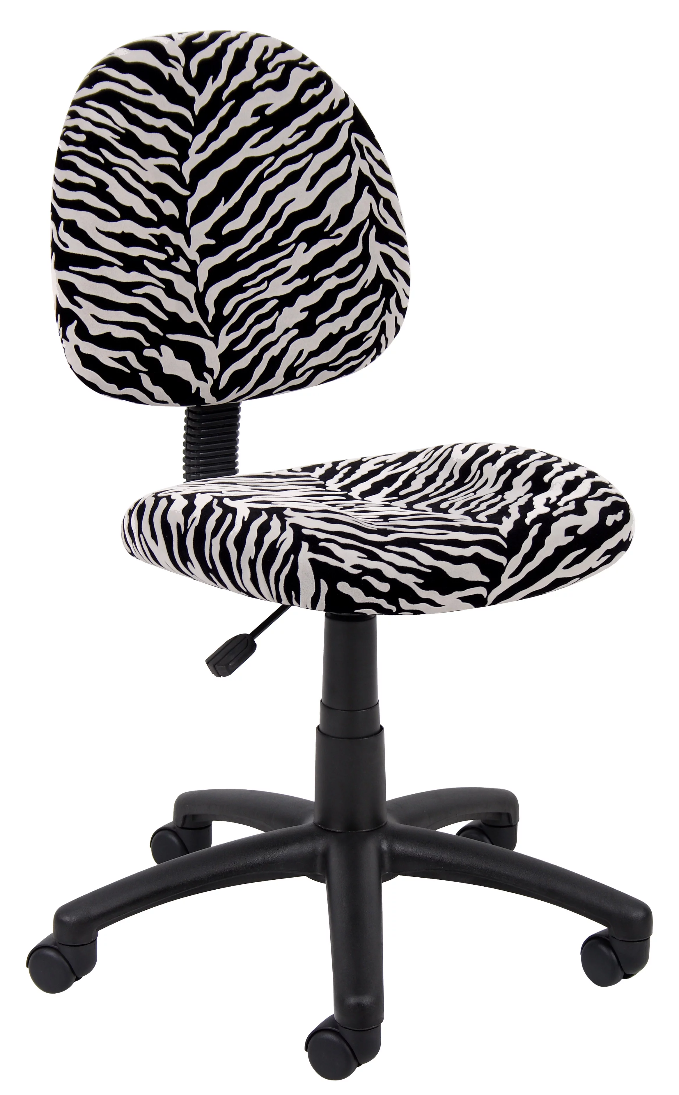 Boss Office Products Zebra Perfect Posture Delubye Modern Home Office Chair without Arms
