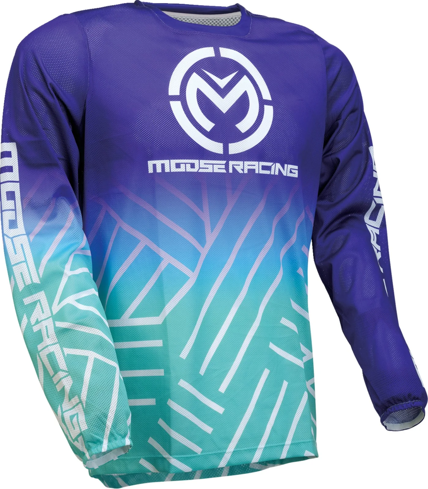 Moose Racing Sahara Mens MX Offroad Jersey Purple/Turquoise 3XL