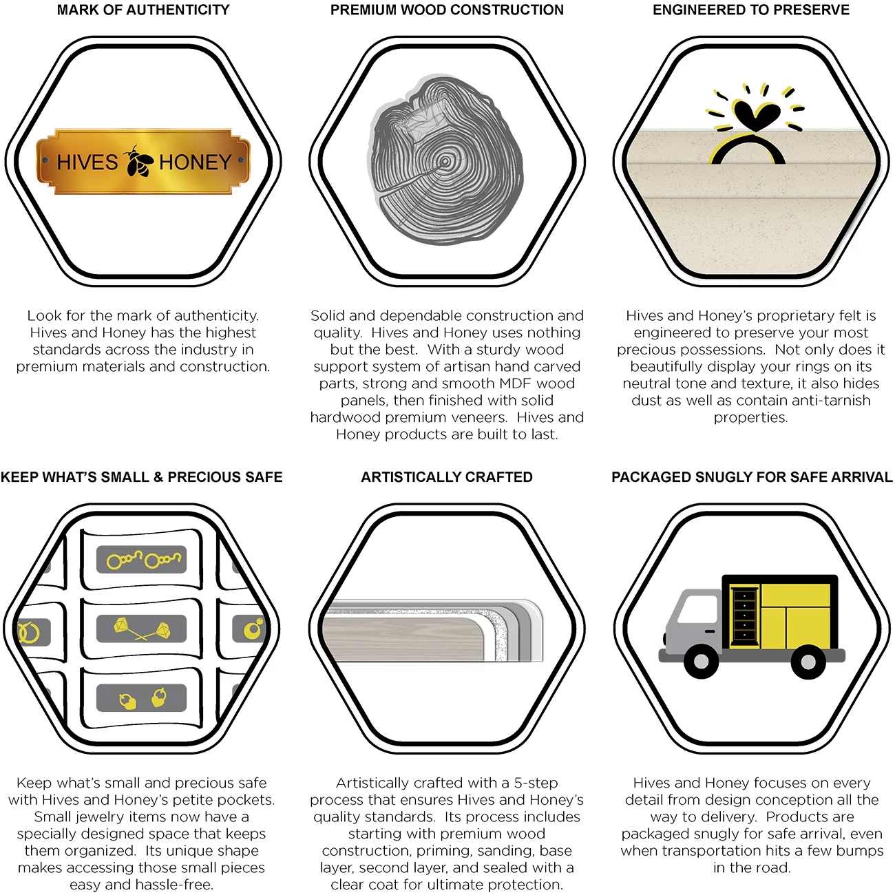 Hives & Honey Bailey Round Free Standing Jewelry Armoire - Rich Walnut