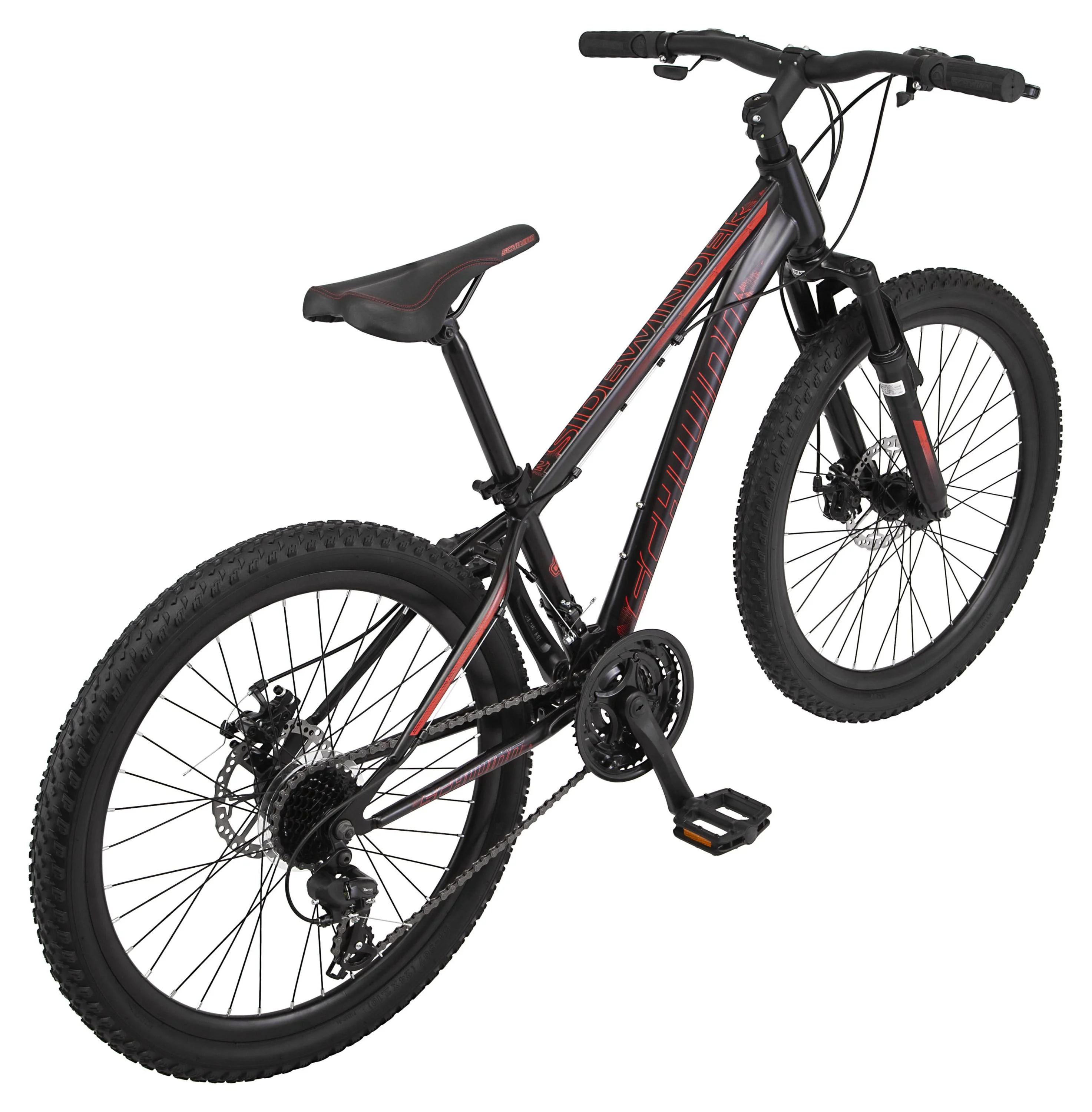 Schwinn Sidewinder Mountain Bike; 24-Inch wheels, 21-speeds, Black / Red