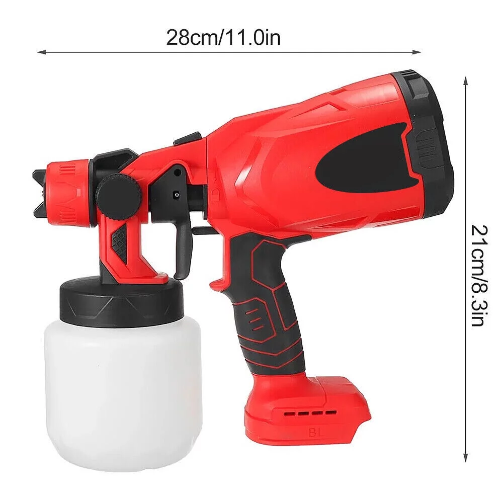 800W Electric Paint Sprayer 800ml Handheld HVLP Spray Gun Home Powerful & Rechargeable DIY Painting Tool