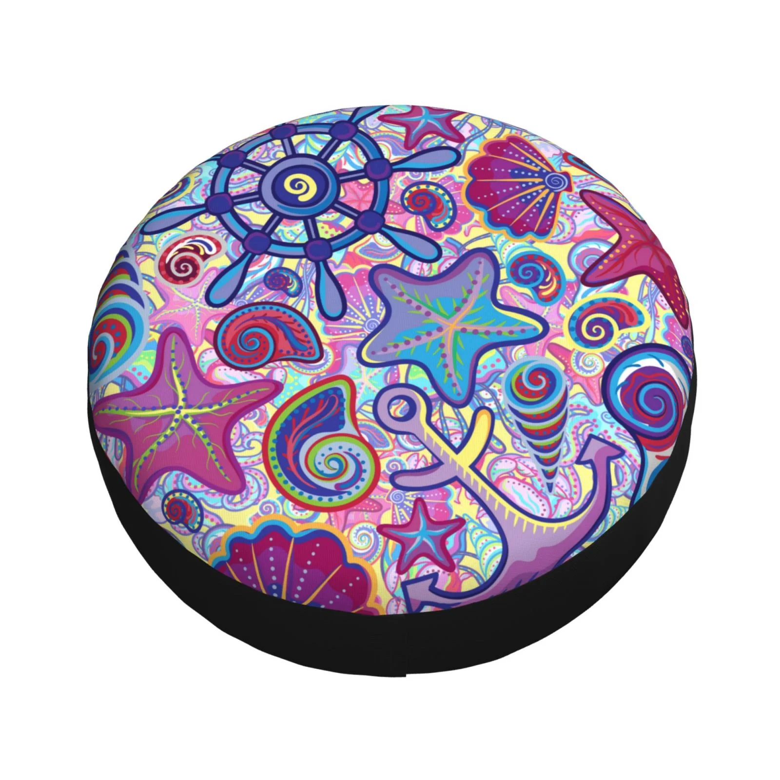 Easygdp Cute Nautical Wheel Sun Guard, Spare Tire Cover,Universal Trailer Suv Truck Camper Travel,Easy To Install And Remove -14 Inch