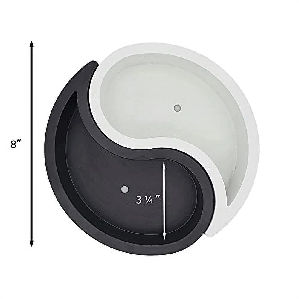 Coliseum Studio Yin Yang Planter Concrete Pot with Drainage - Handmade in USA 8