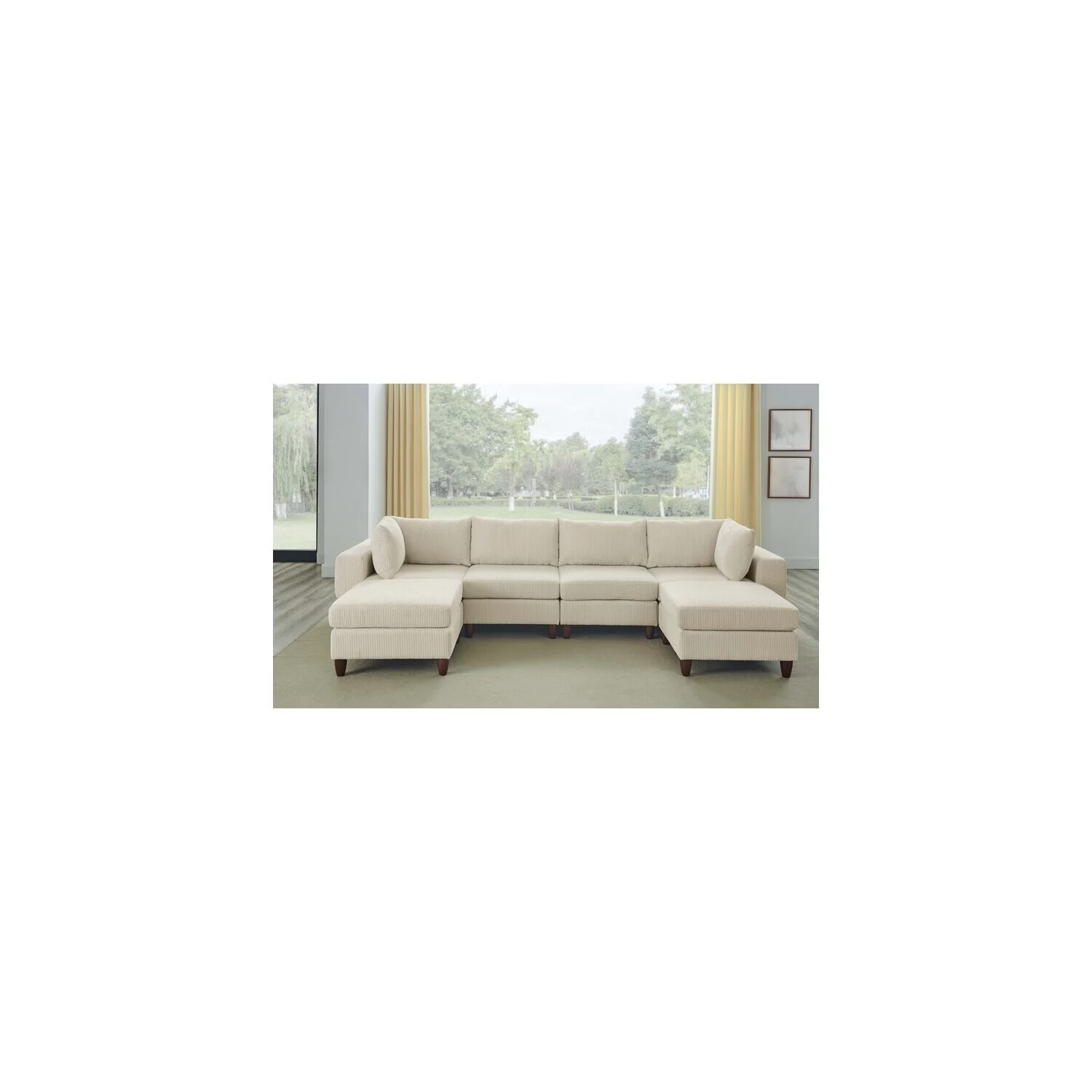 HomeStock 6 - Piece Upholstered Sectional